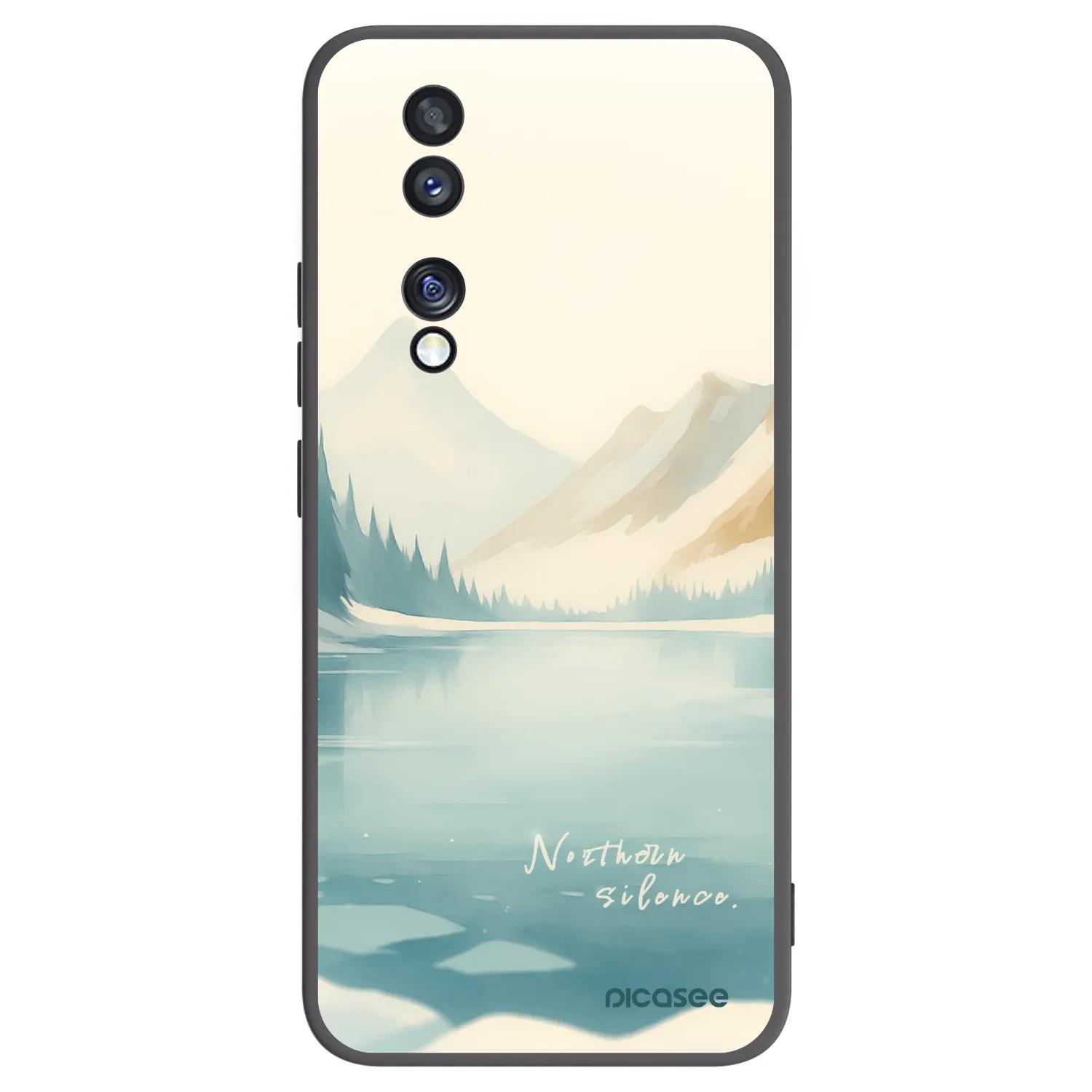 Picasee husă neagră din silicon pentru Honor 70 - NOTHERN SILENCE
