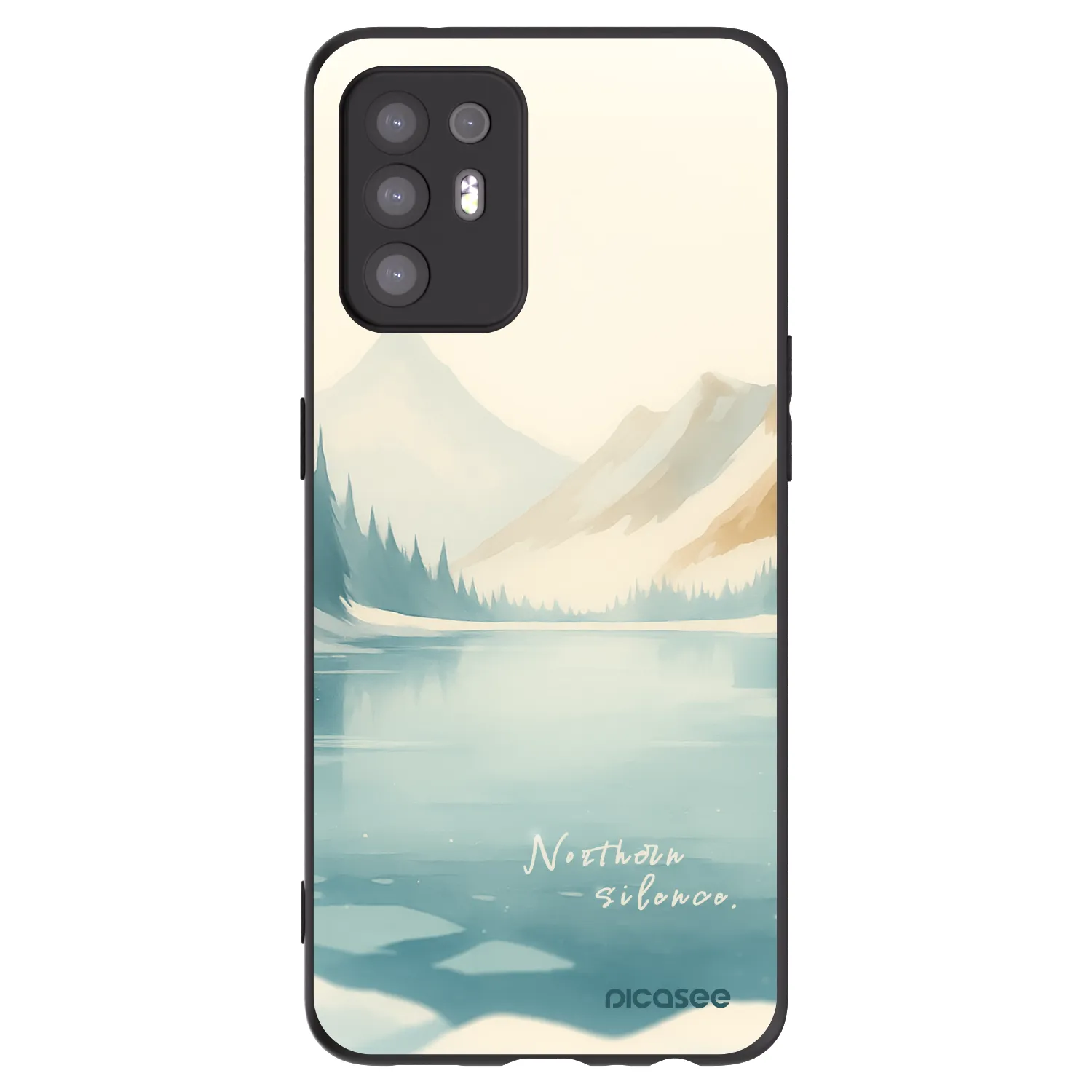 Picasee husă neagră din silicon pentru OPPO A94 5G - NOTHERN SILENCE