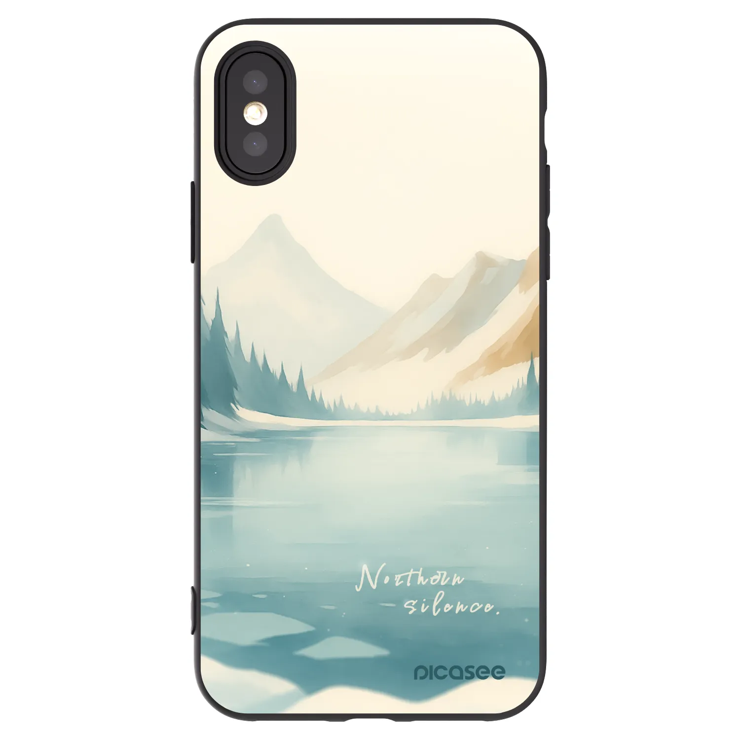 Picasee husă neagră din silicon pentru Apple iPhone X/XS - NOTHERN SILENCE