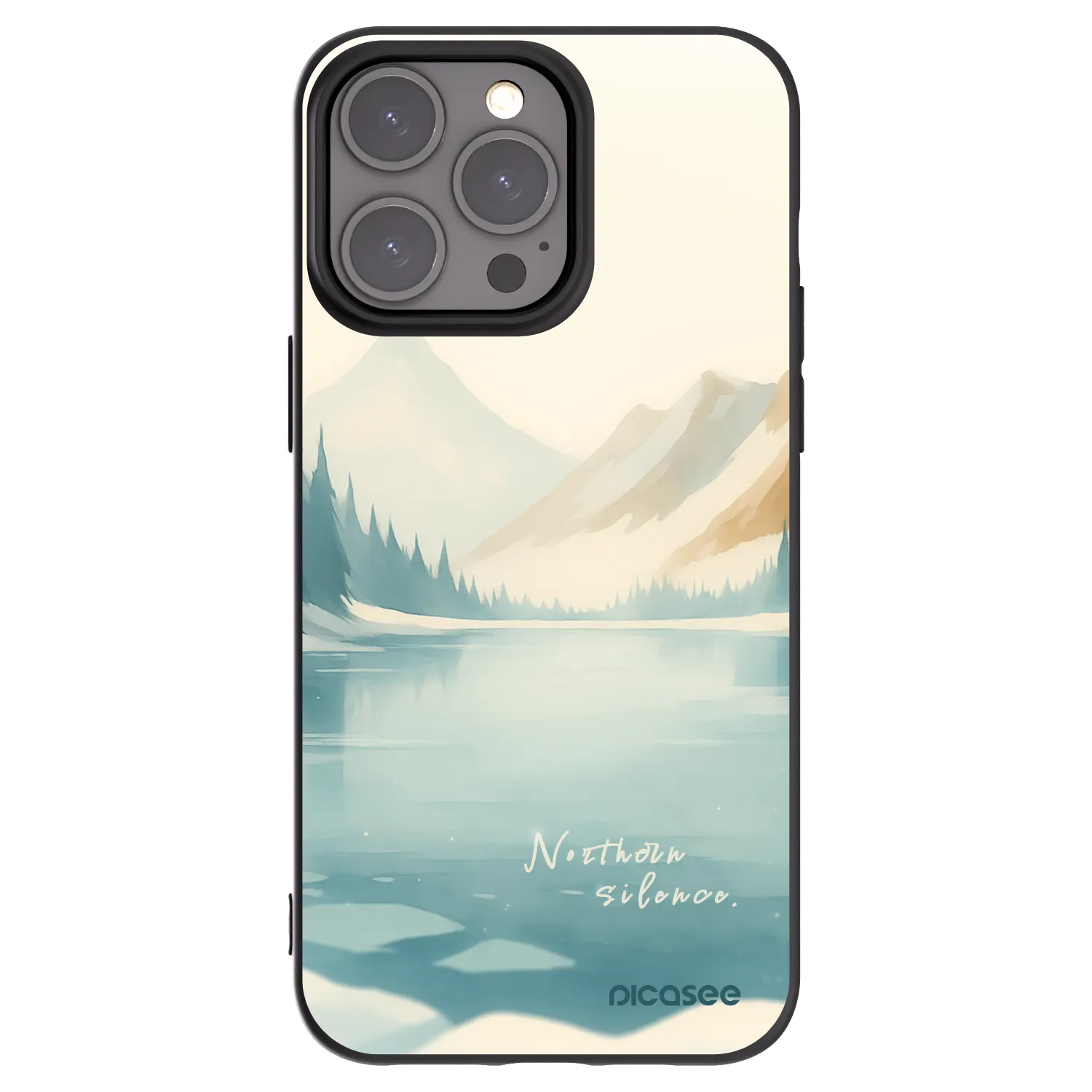 Picasee husă neagră din silicon pentru Apple iPhone 15 Pro Max - NOTHERN SILENCE