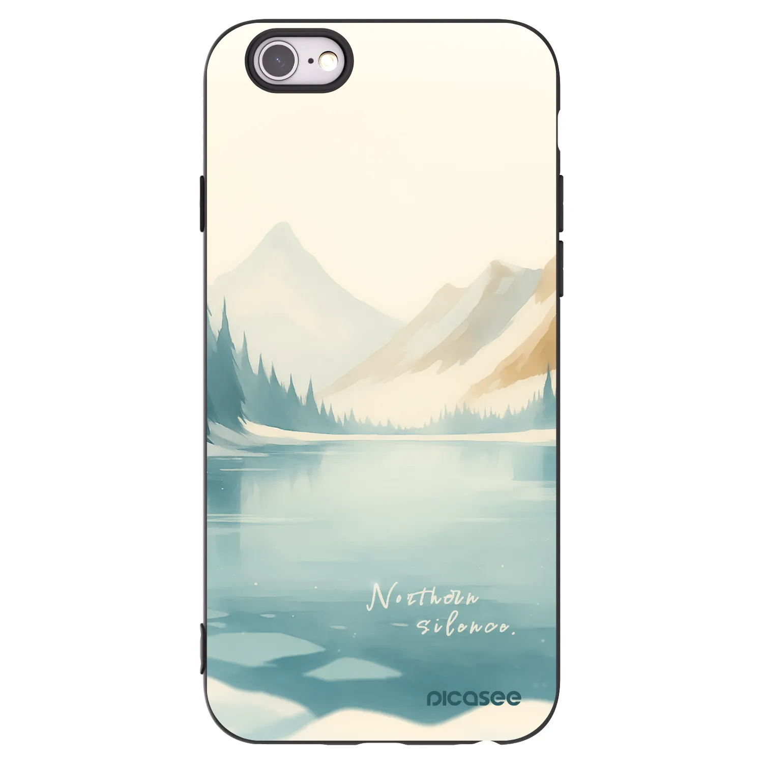 Picasee husă neagră din silicon pentru Apple iPhone 6/6S - NOTHERN SILENCE