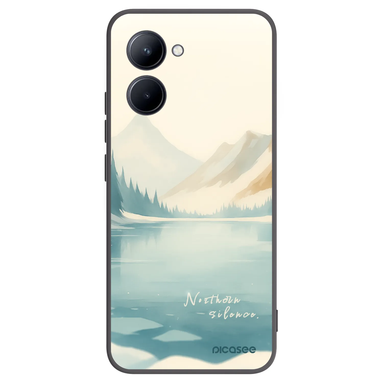 Picasee husă neagră din silicon pentru Realme C33 (2023) - NOTHERN SILENCE