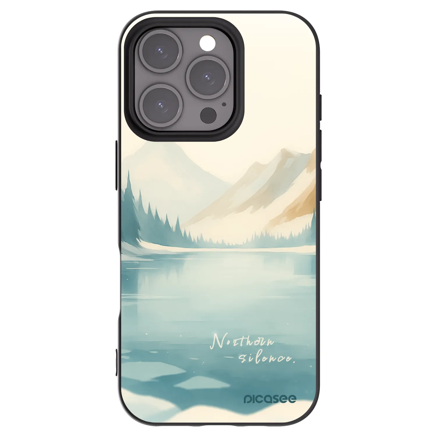 Picasee husă neagră din silicon pentru Apple iPhone 16 Pro - NOTHERN SILENCE