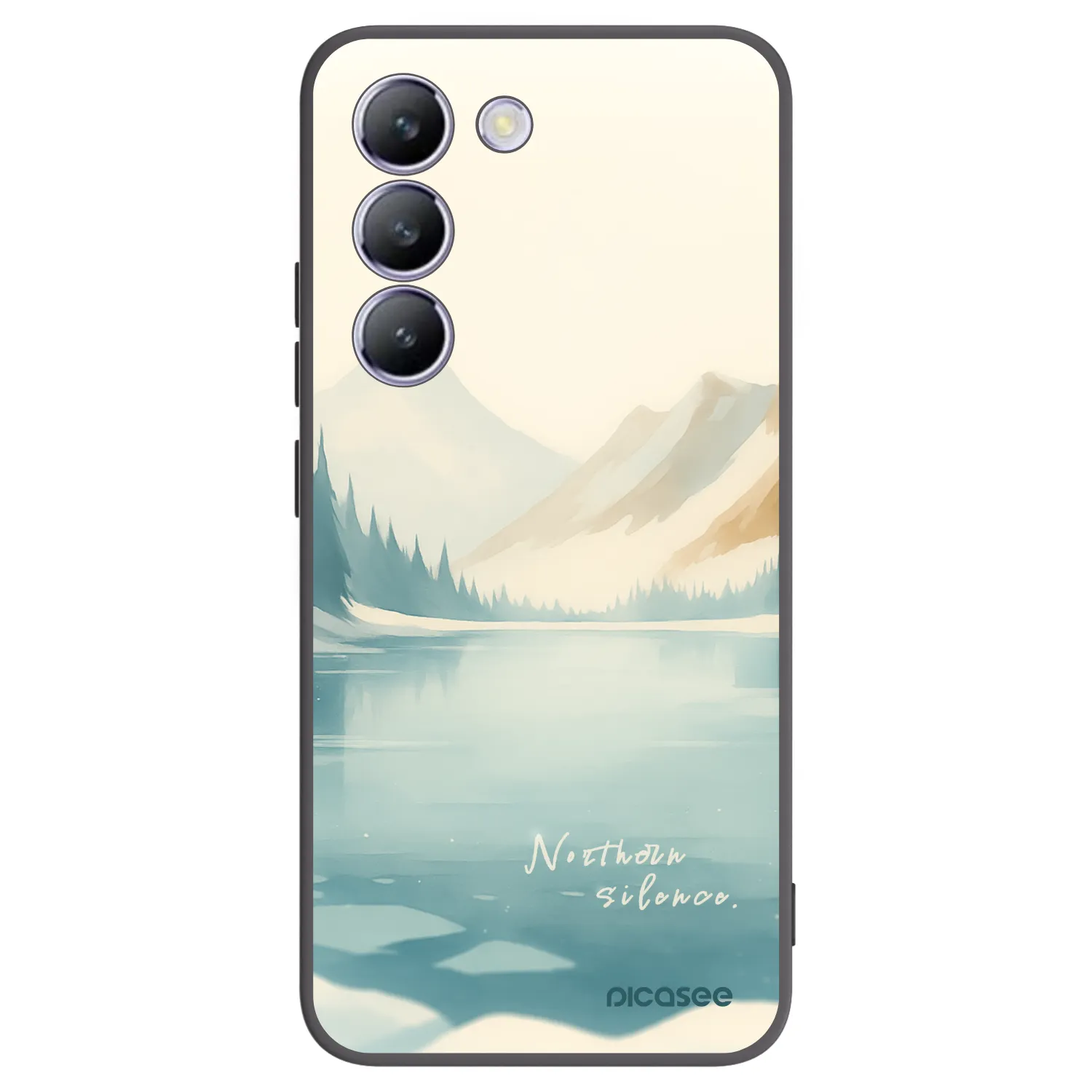 Picasee husă neagră din silicon pentru Vivo V40 SE 5G - NOTHERN SILENCE