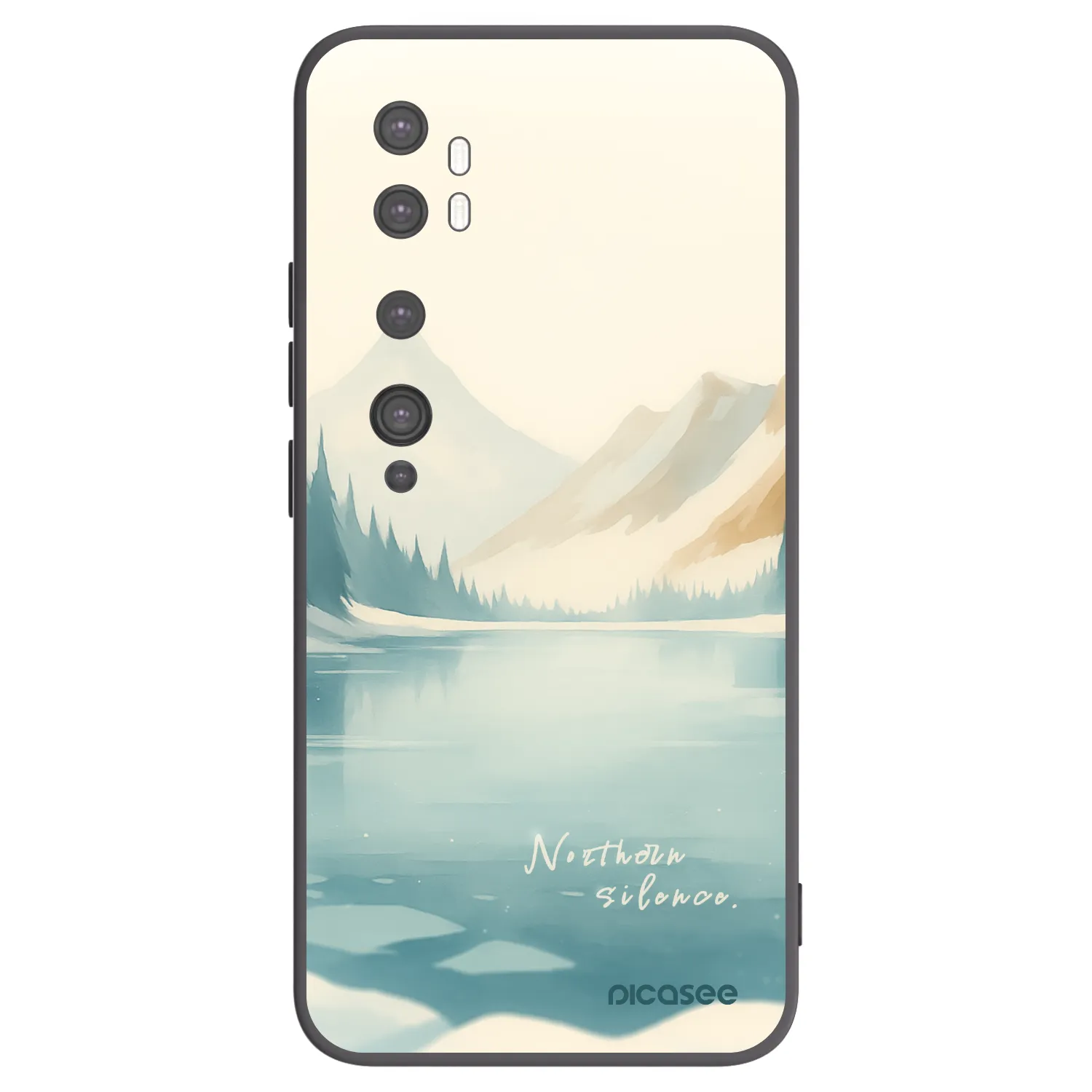 Picasee husă neagră din silicon pentru Xiaomi Mi Note 10 (Pro) - NOTHERN SILENCE