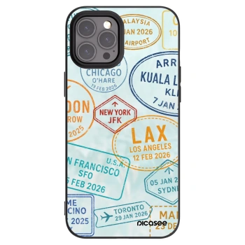 Picasee husă neagră din silicon pentru Apple iPhone 12 Pro Max - PASSPORT EDITION