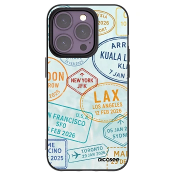 Picasee husă neagră din silicon pentru Apple iPhone 14 Pro - PASSPORT EDITION