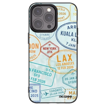 Picasee husă neagră din silicon pentru Apple iPhone 15 Pro Max - PASSPORT EDITION