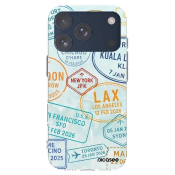 Picasee husă transparentă din silicon pentru Apple iPhone 17 Pro - PASSPORT EDITION