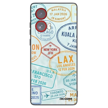 Picasee husă neagră din silicon pentru Motorola Edge 50 Fusion - PASSPORT EDITION