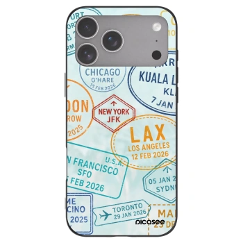 Picasee husă neagră din silicon pentru Apple iPhone 18 Pro Max - PASSPORT EDITION