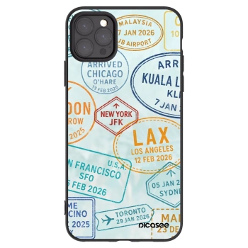 Picasee husă neagră din silicon pentru Apple iPhone 11 Pro Max - PASSPORT EDITION