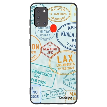 Picasee husă neagră din silicon pentru Samsung Galaxy A21s - PASSPORT EDITION