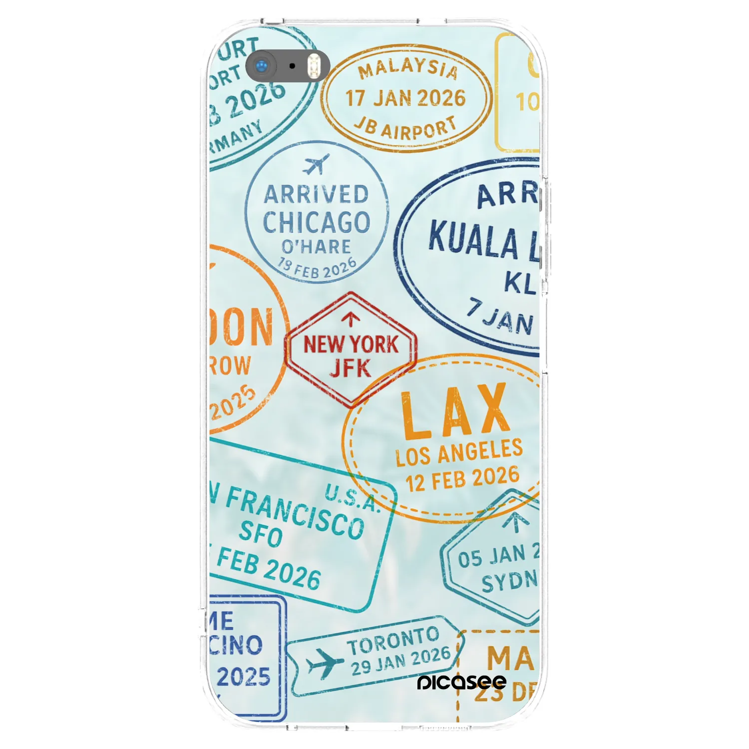 Picasee husă transparentă din silicon pentru Apple iPhone 5/5S/SE - PASSPORT EDITION