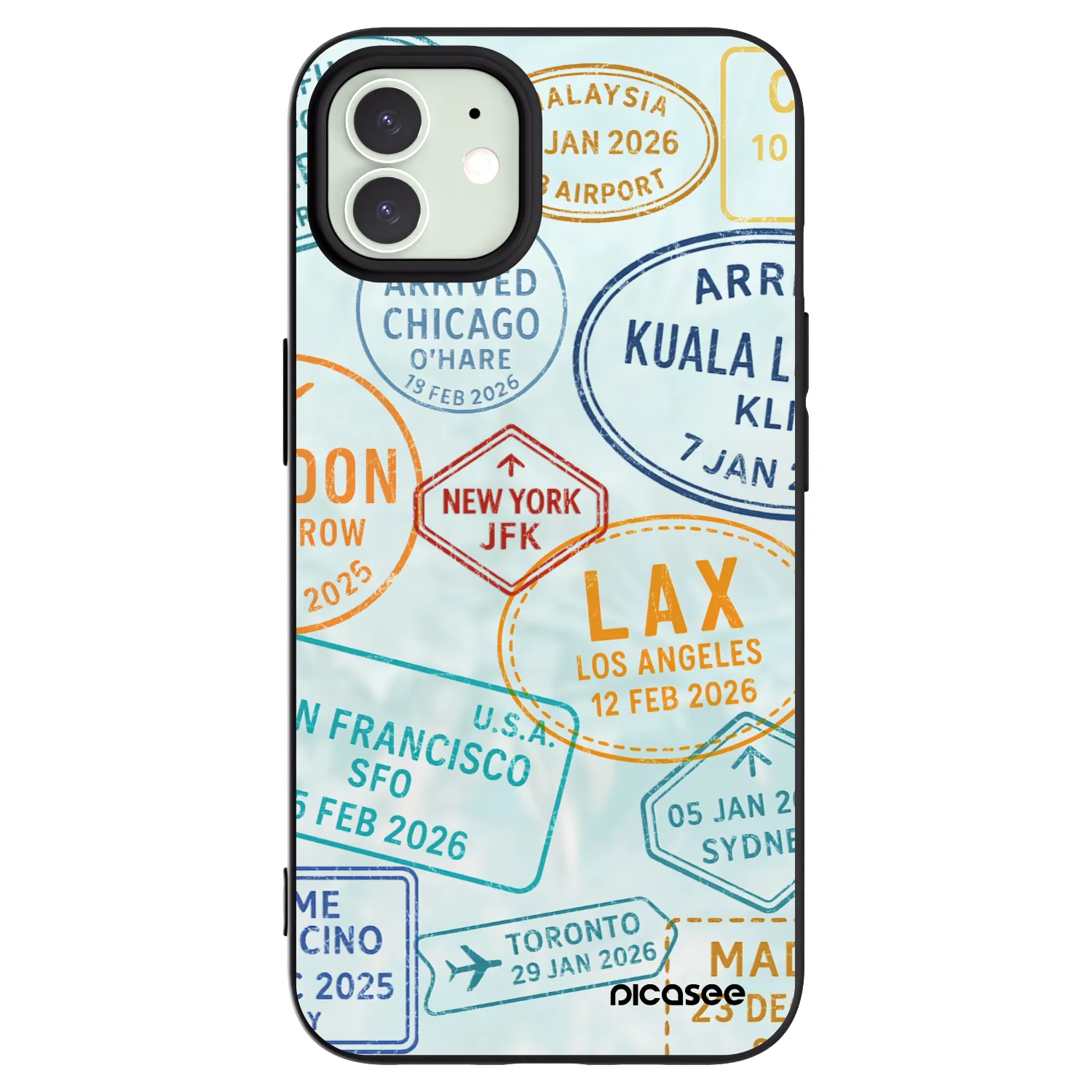 Picasee husă neagră din silicon pentru Apple iPhone 12 Pro - PASSPORT EDITION