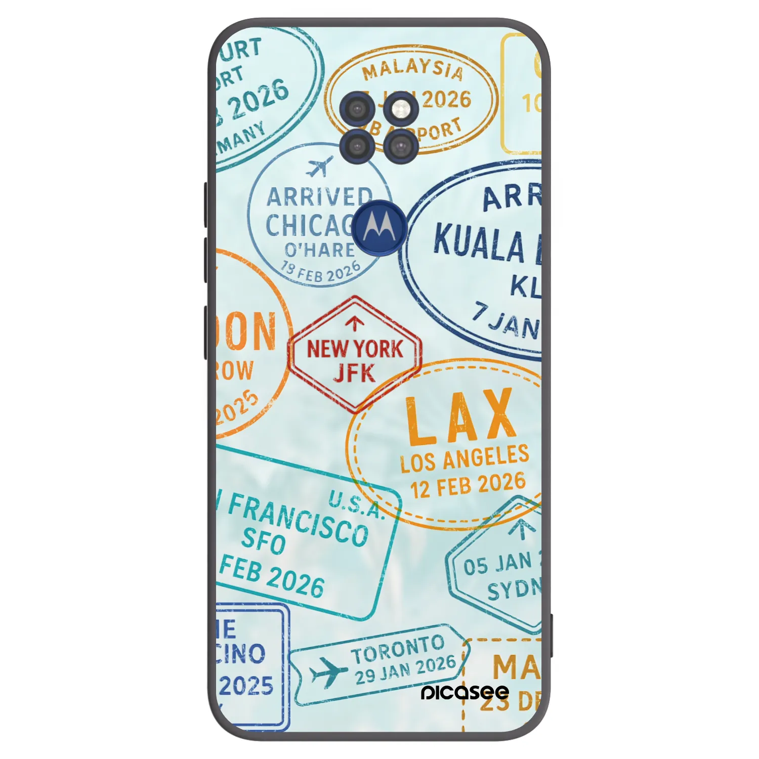 Picasee husă neagră din silicon pentru Motorola Moto G9 Play - PASSPORT EDITION