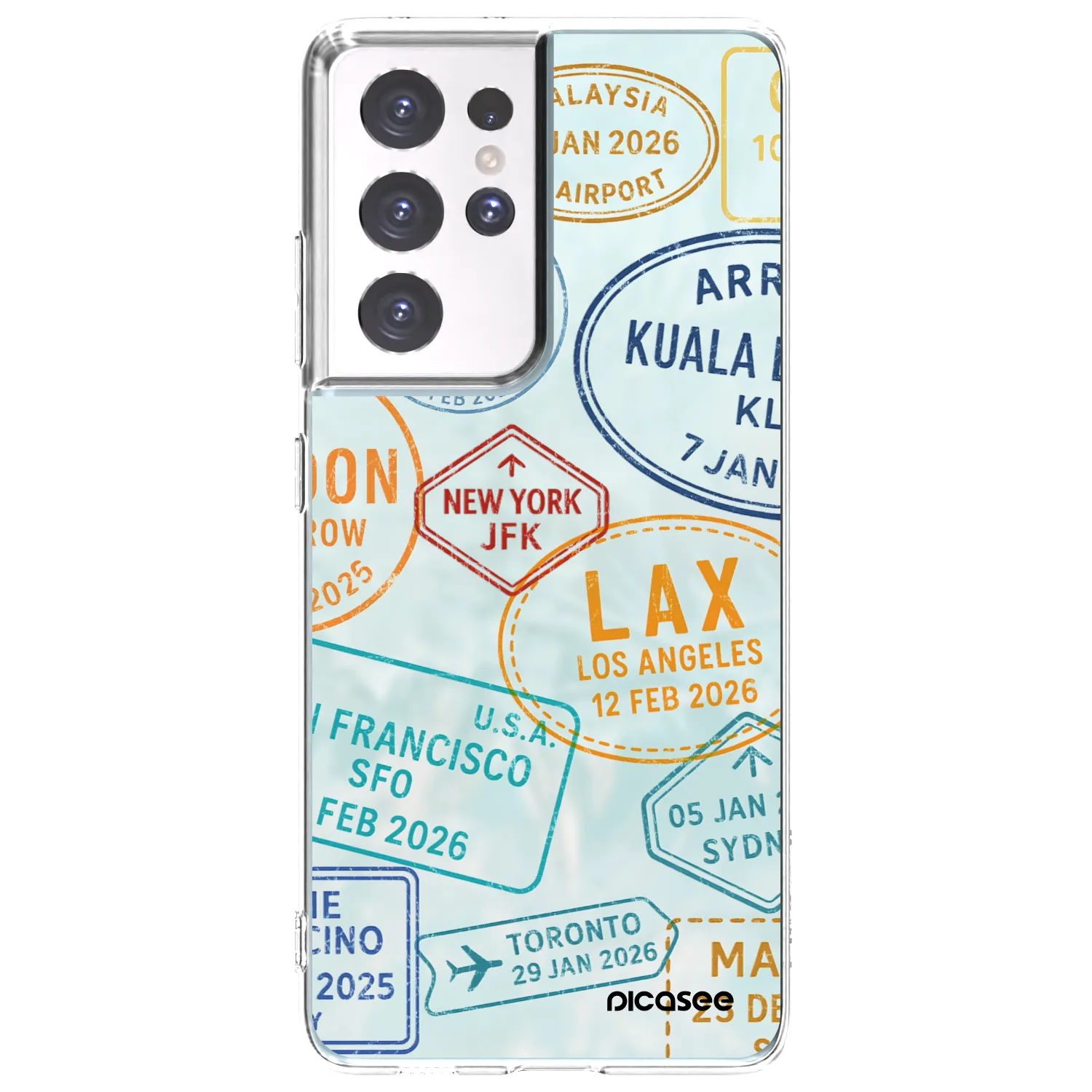 Picasee husă transparentă din silicon pentru Samsung Galaxy S21 Ultra 5G G998B - PASSPORT EDITION
