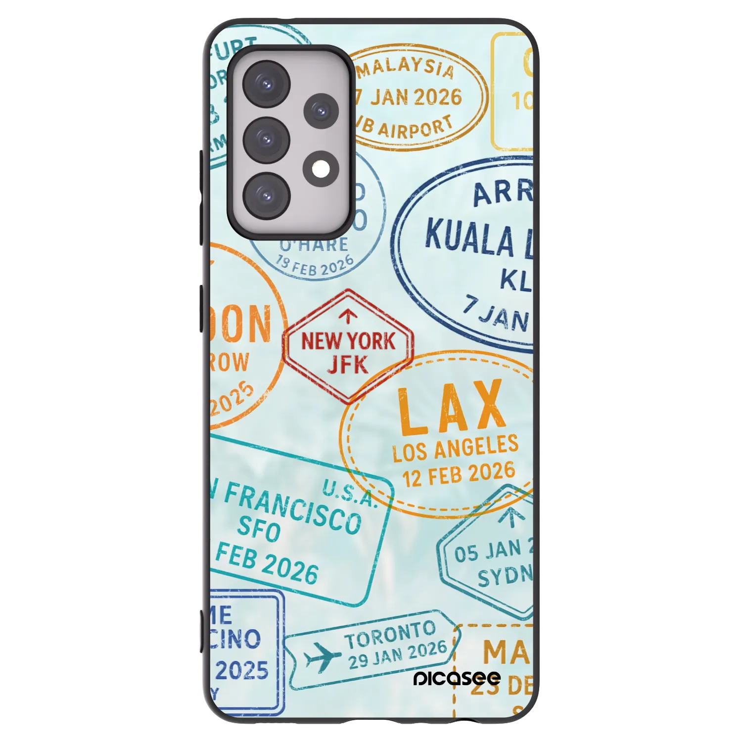 Picasee husă neagră din silicon pentru Samsung Galaxy A52 5G A525F - PASSPORT EDITION