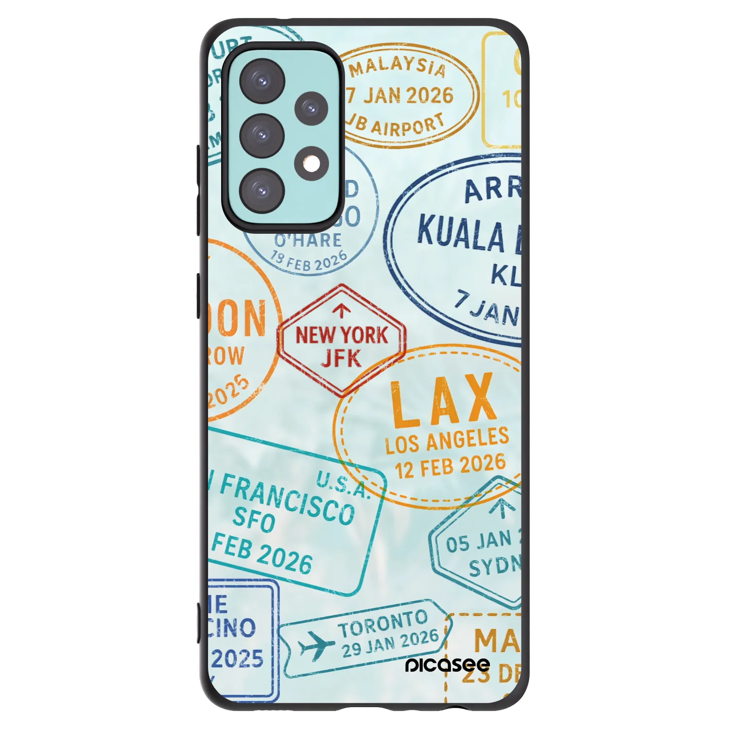 Picasee husă neagră din silicon pentru Samsung Galaxy A72 A725F - PASSPORT EDITION