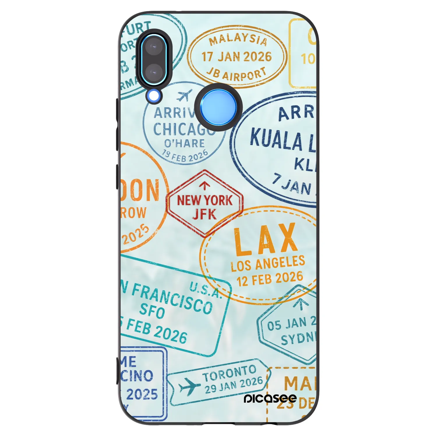 Picasee husă neagră din silicon pentru Huawei P20 Lite - PASSPORT EDITION