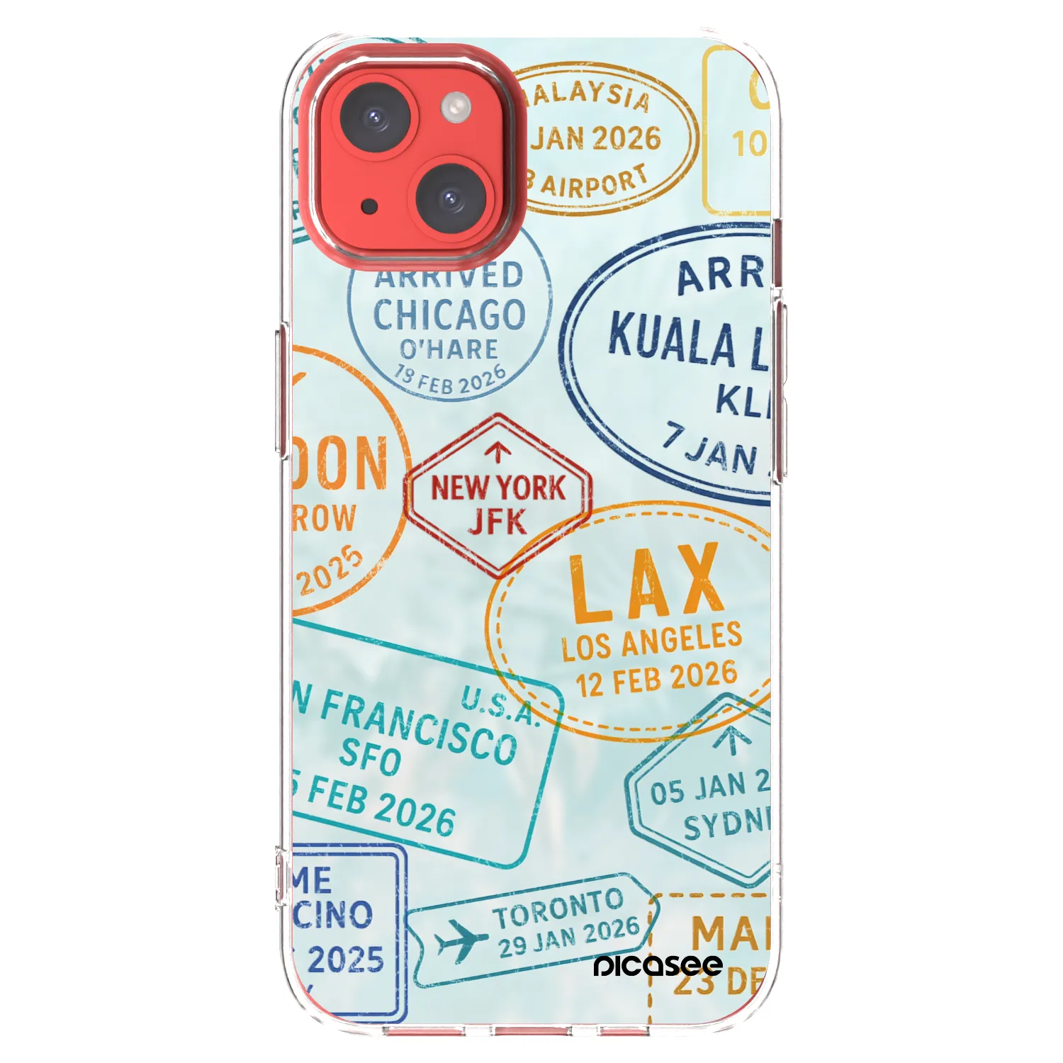 Picasee husă transparentă din silicon pentru Apple iPhone 13 - PASSPORT EDITION