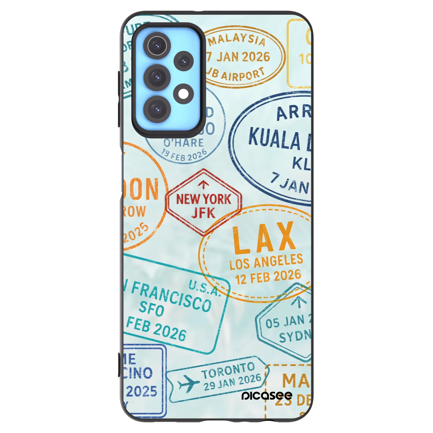 Picasee husă neagră din silicon pentru Samsung Galaxy A32 4G SM-A325F - PASSPORT EDITION