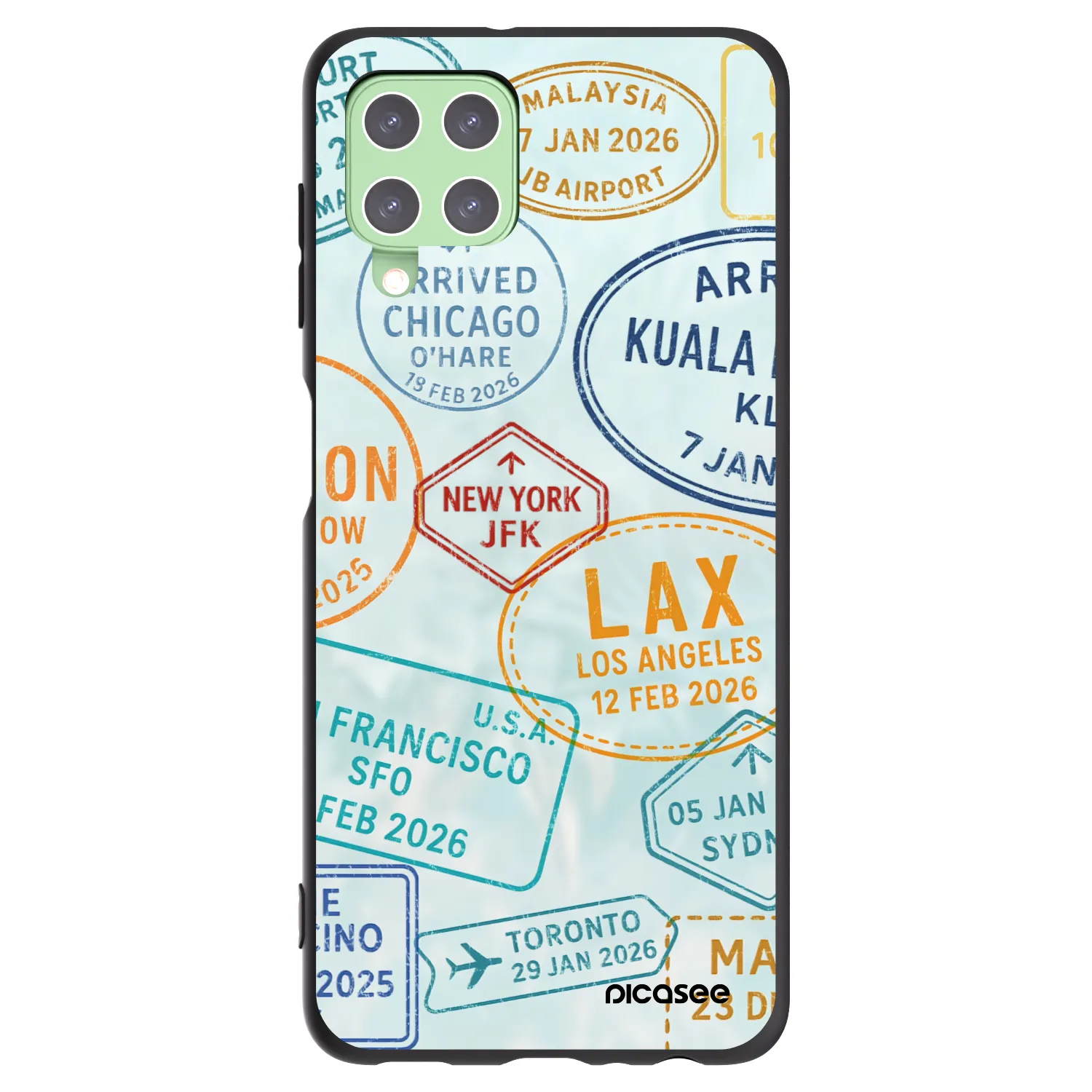 Picasee husă neagră din silicon pentru Samsung Galaxy A22 A225F 4G - PASSPORT EDITION