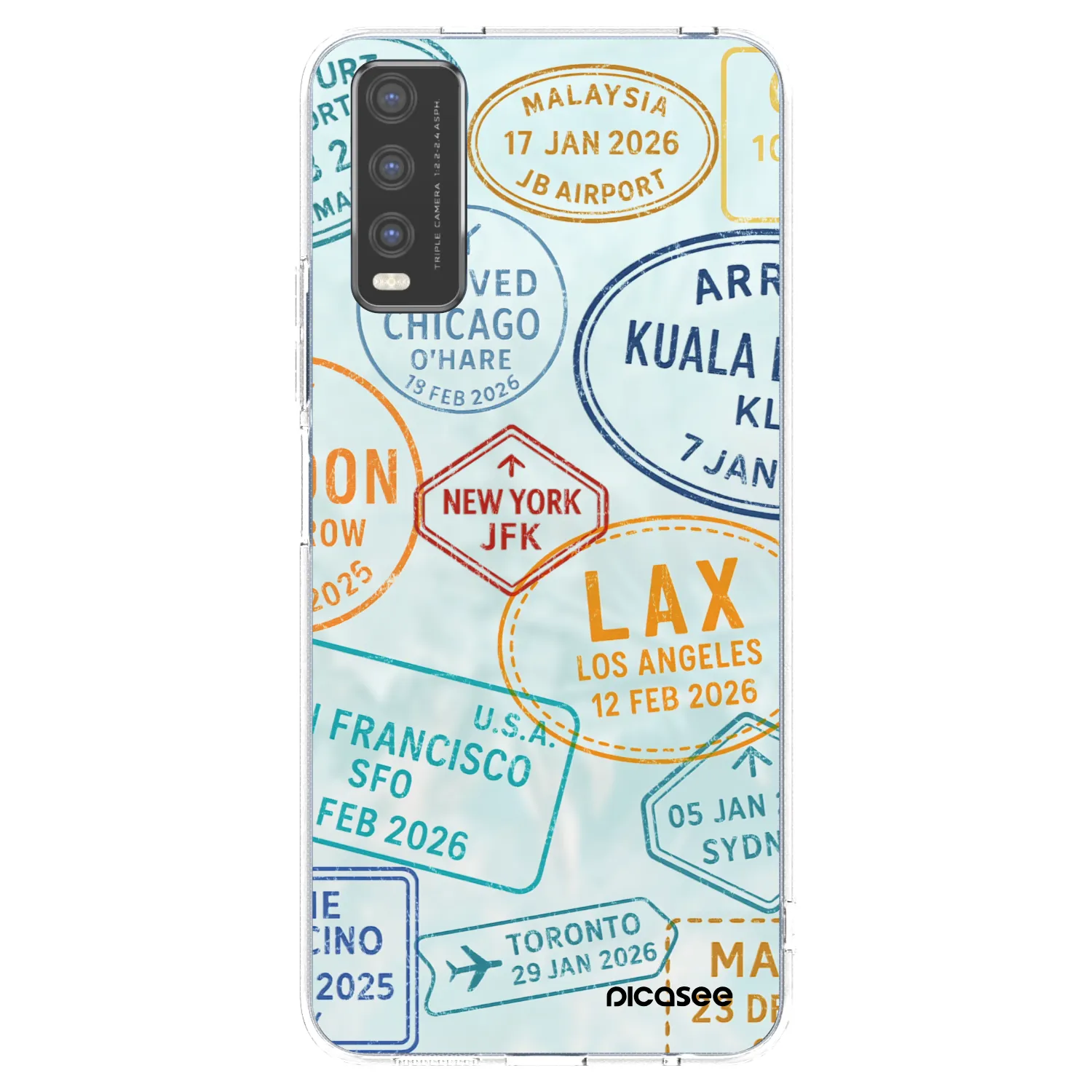 Picasee husă transparentă din silicon pentru Vivo Y20s - PASSPORT EDITION