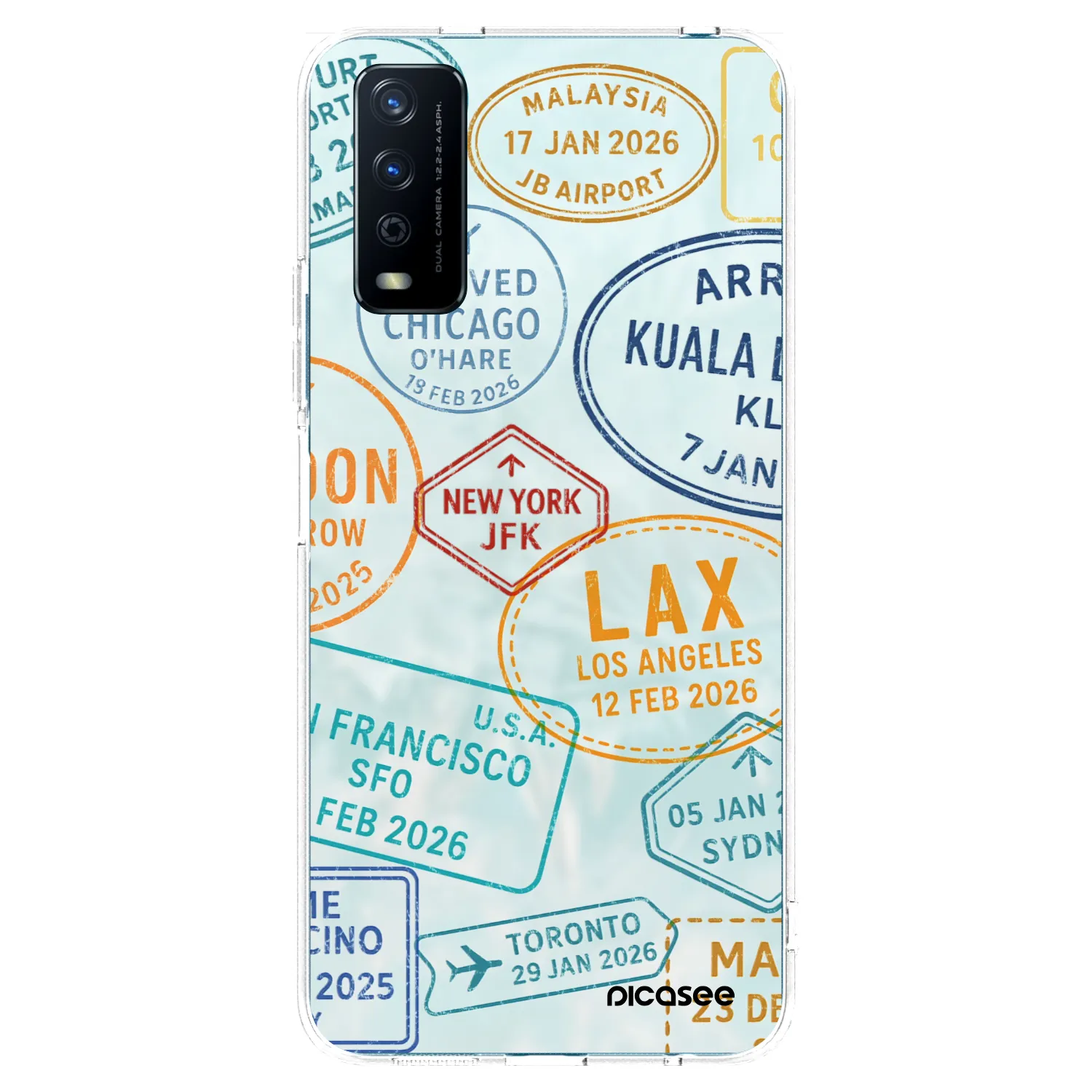 Picasee husă transparentă din silicon pentru Vivo Y11s - PASSPORT EDITION