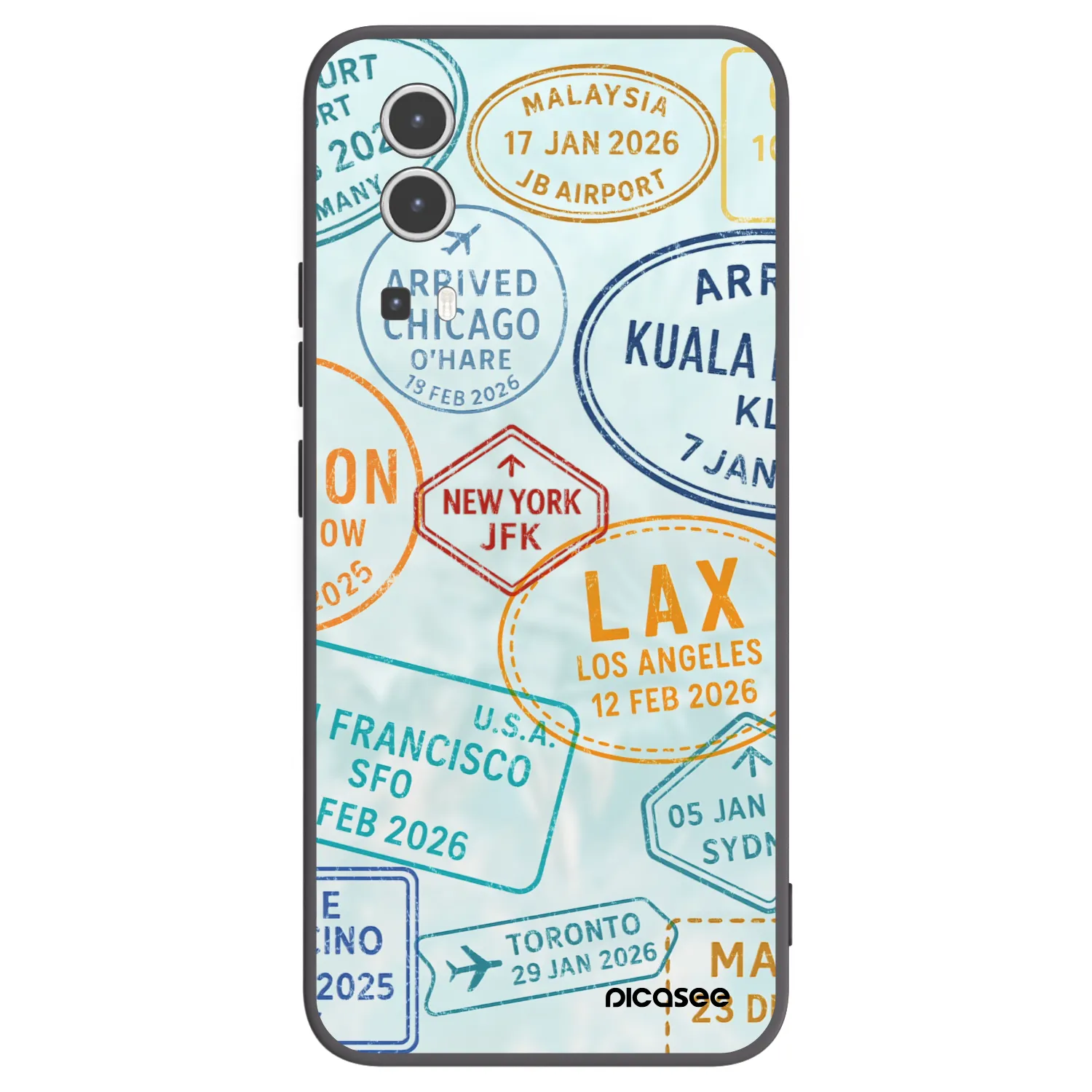 Picasee husă neagră din silicon pentru Vivo Y72 5G - PASSPORT EDITION