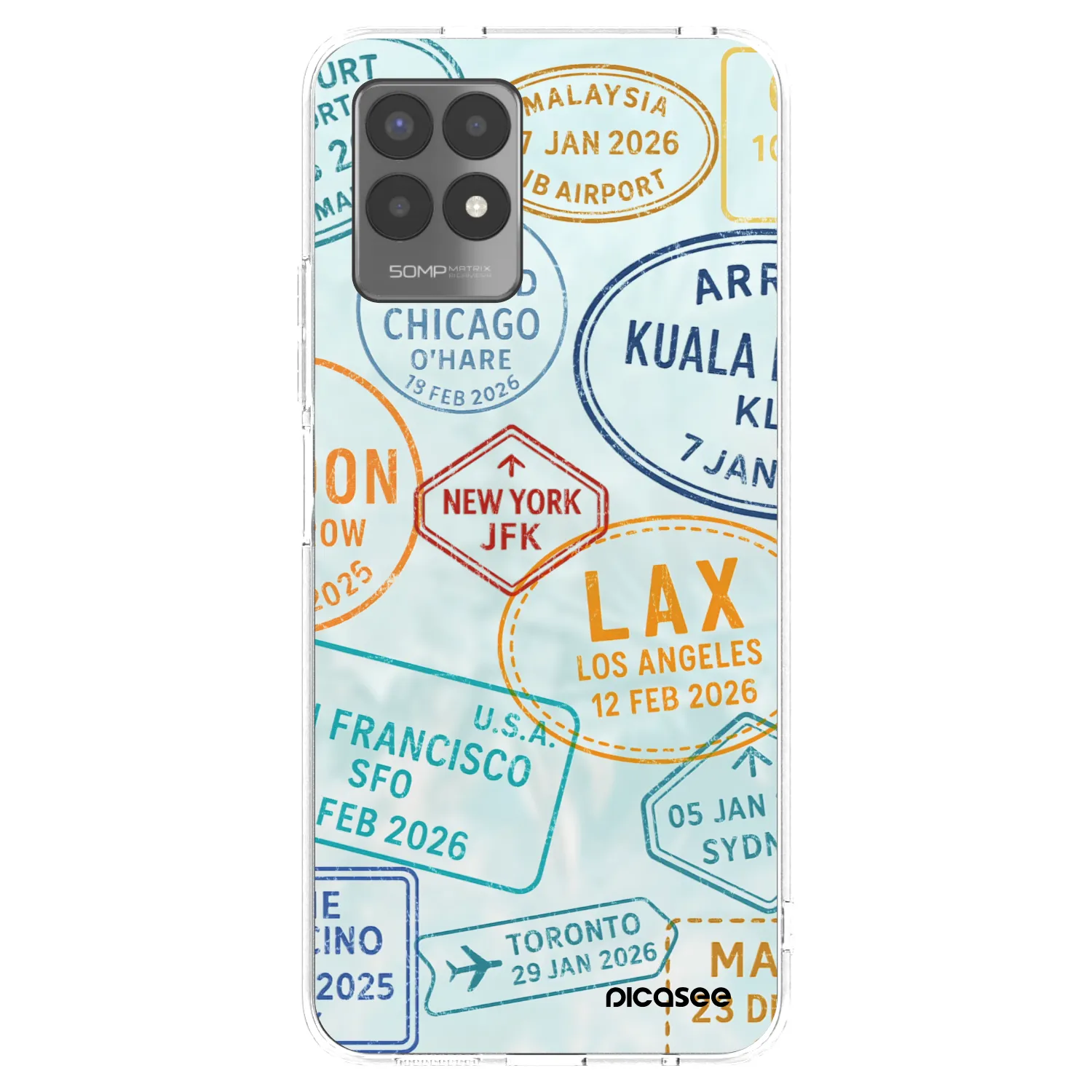 Picasee husă transparentă din silicon pentru Realme 8i - PASSPORT EDITION