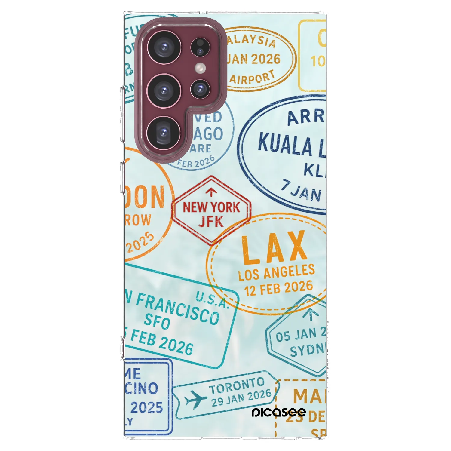 Picasee husă transparentă din silicon pentru Samsung Galaxy S22 Ultra 5G - PASSPORT EDITION