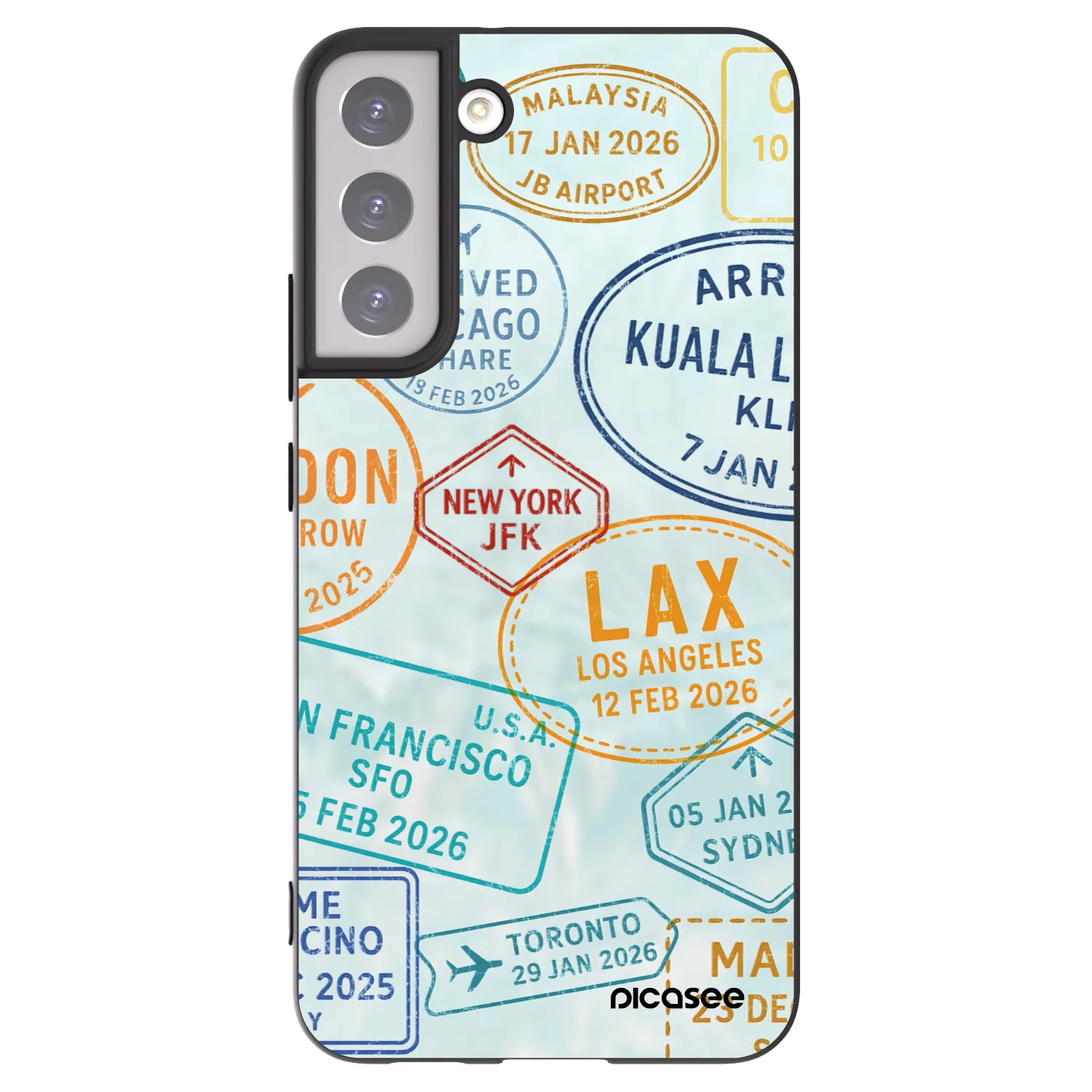 Picasee husă neagră din silicon pentru Samsung Galaxy S22+ 5G - PASSPORT EDITION