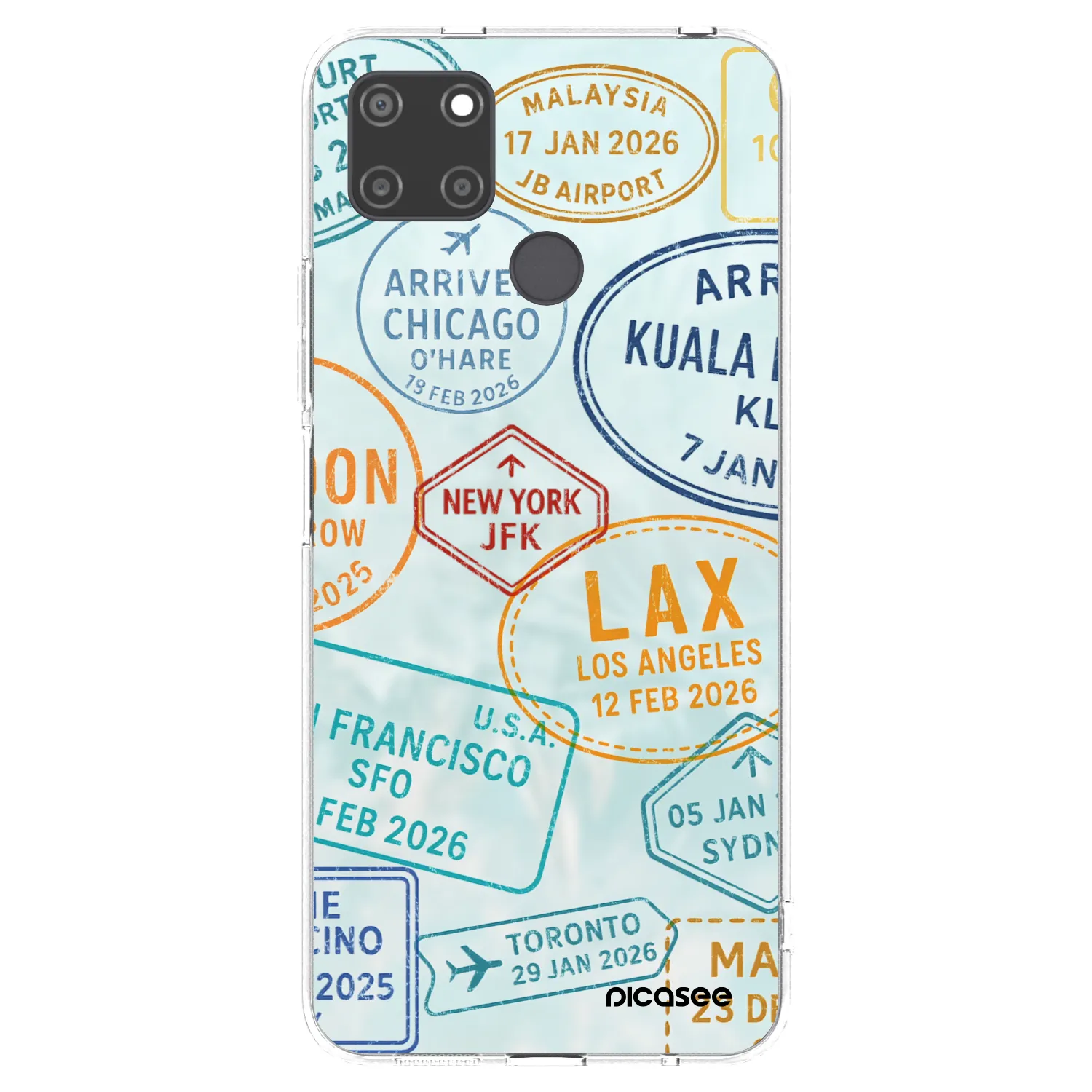 Picasee husă transparentă din silicon pentru Realme C21Y - PASSPORT EDITION
