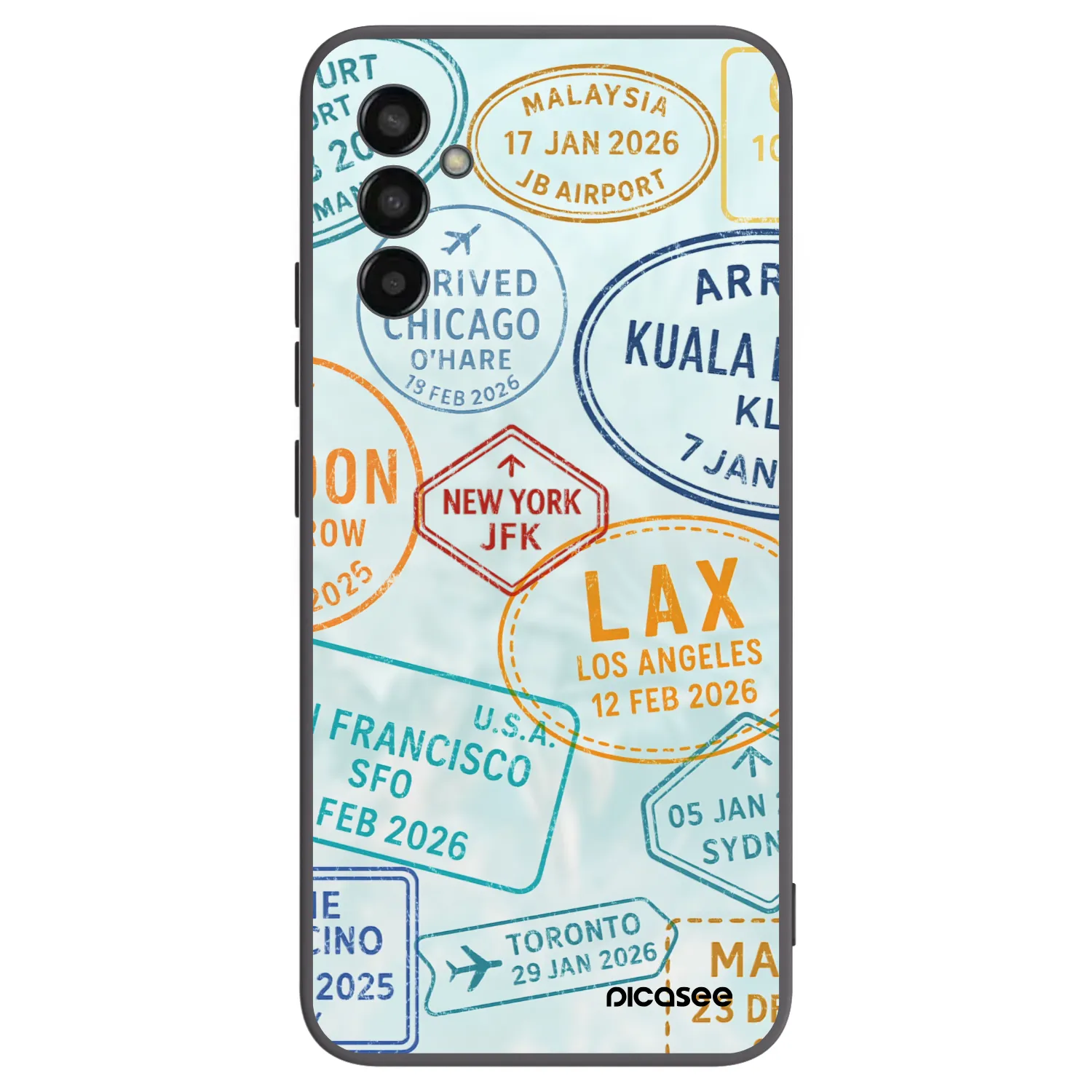 Picasee husă neagră din silicon pentru Samsung Galaxy M13 M135F - PASSPORT EDITION