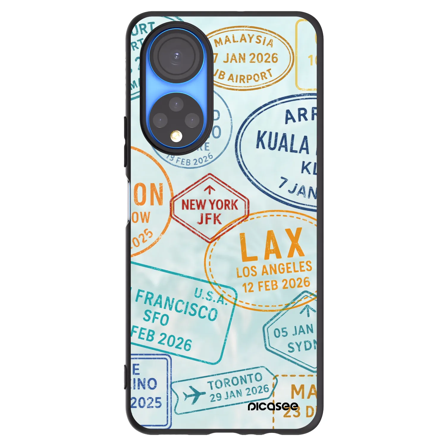 Picasee husă neagră din silicon pentru Honor X7 - PASSPORT EDITION