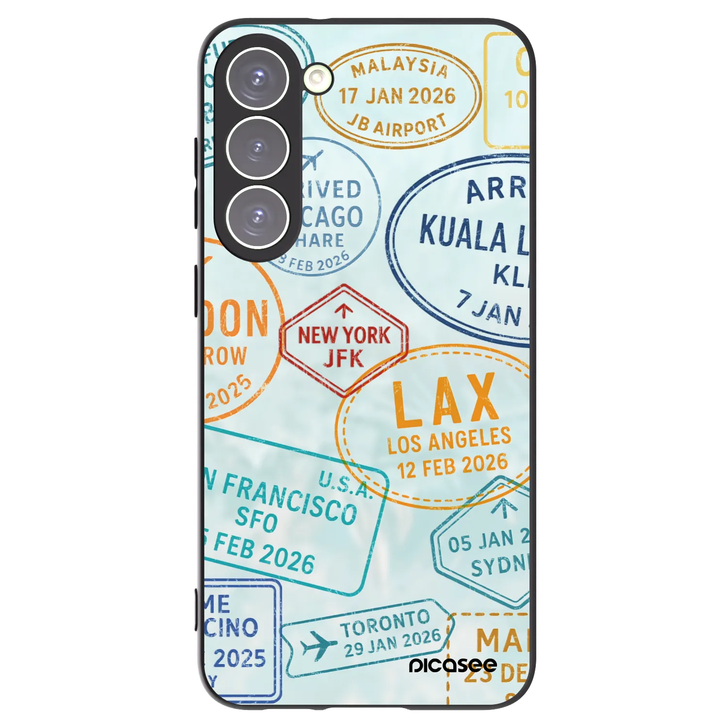 Picasee husă neagră din silicon pentru Samsung Galaxy S23+ 5G - PASSPORT EDITION