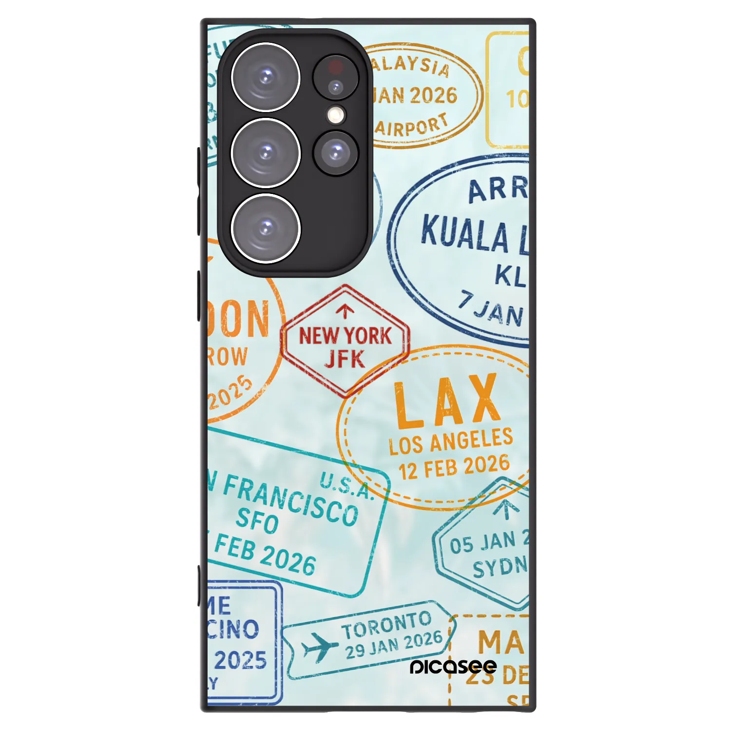 Picasee husă neagră din silicon pentru Samsung Galaxy S23 Ultra 5G - PASSPORT EDITION