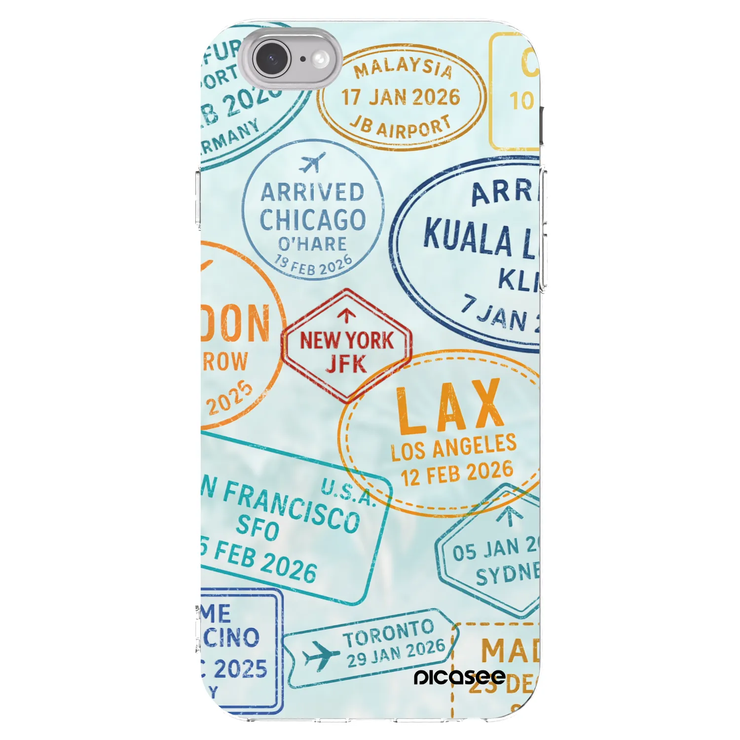 Picasee husă transparentă din silicon pentru Apple iPhone 6/6S - PASSPORT EDITION