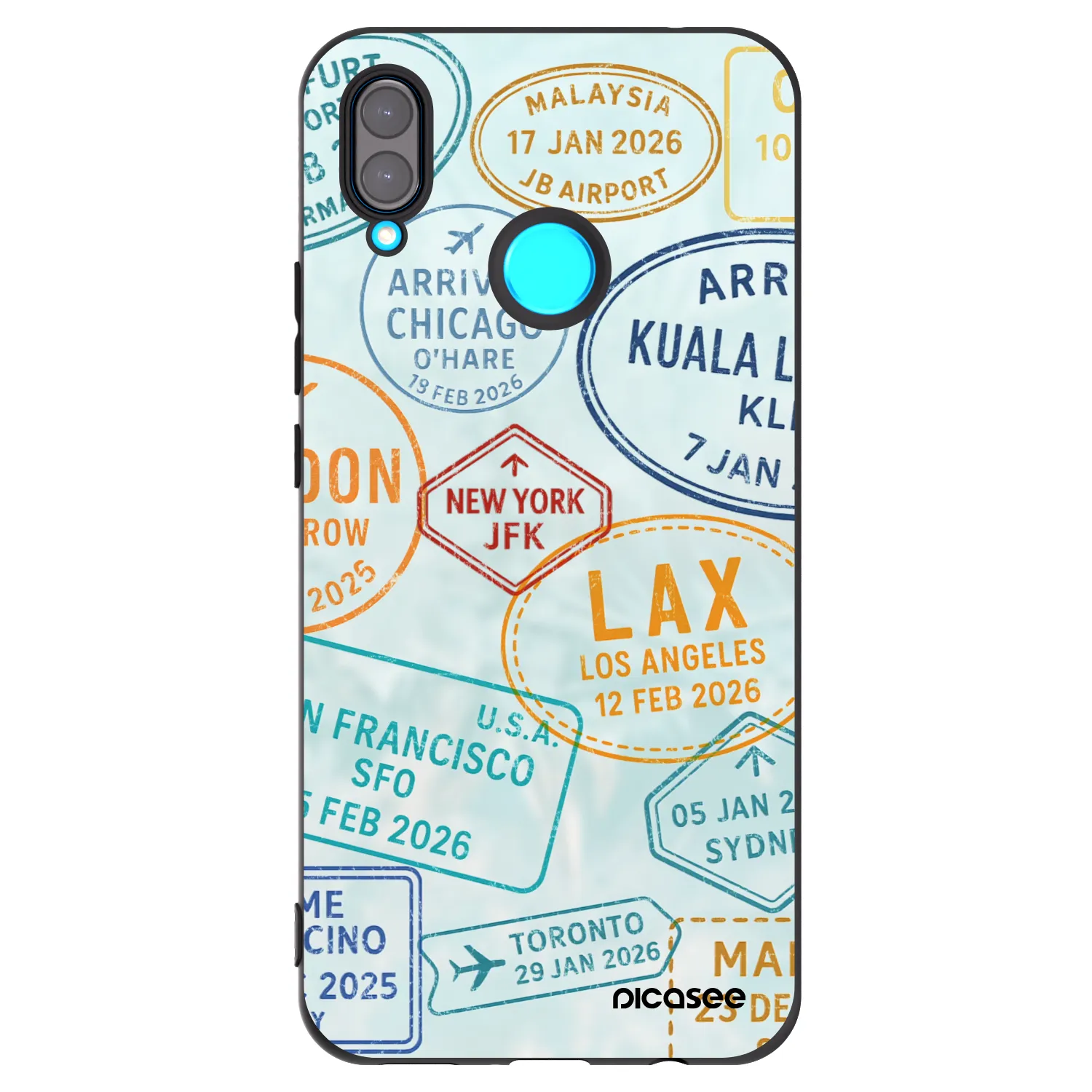 Picasee husă neagră din silicon pentru Huawei Nova 3i - PASSPORT EDITION