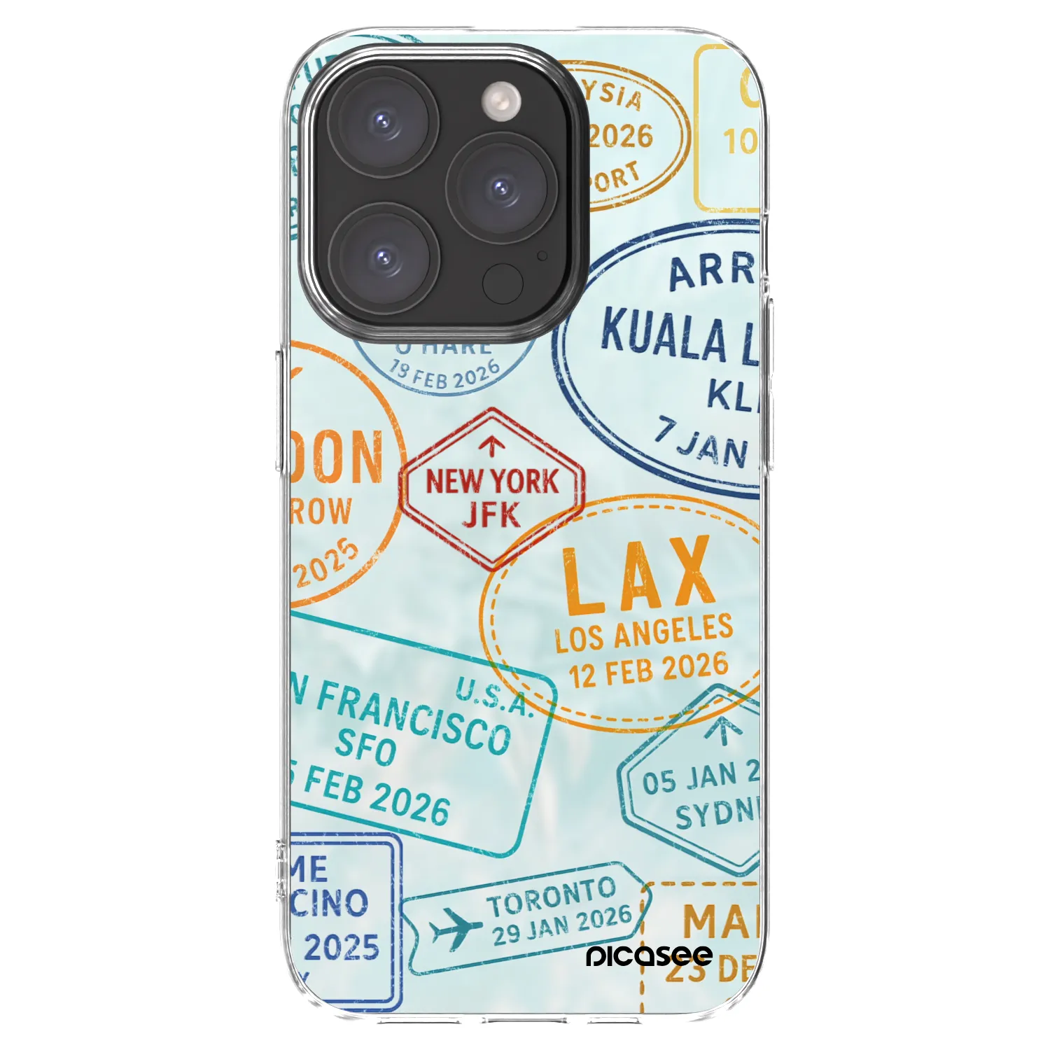 Picasee husă transparentă din silicon pentru Apple iPhone 15 Pro - PASSPORT EDITION
