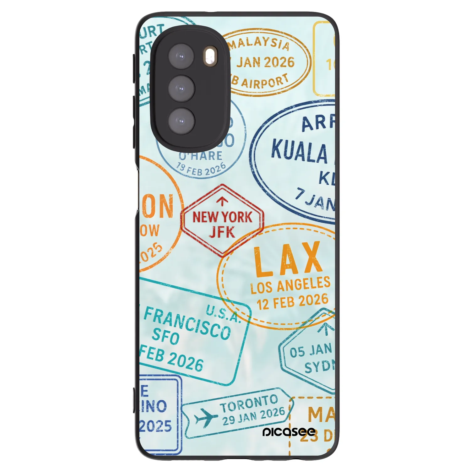 Picasee husă neagră din silicon pentru Motorola Moto G51 - PASSPORT EDITION