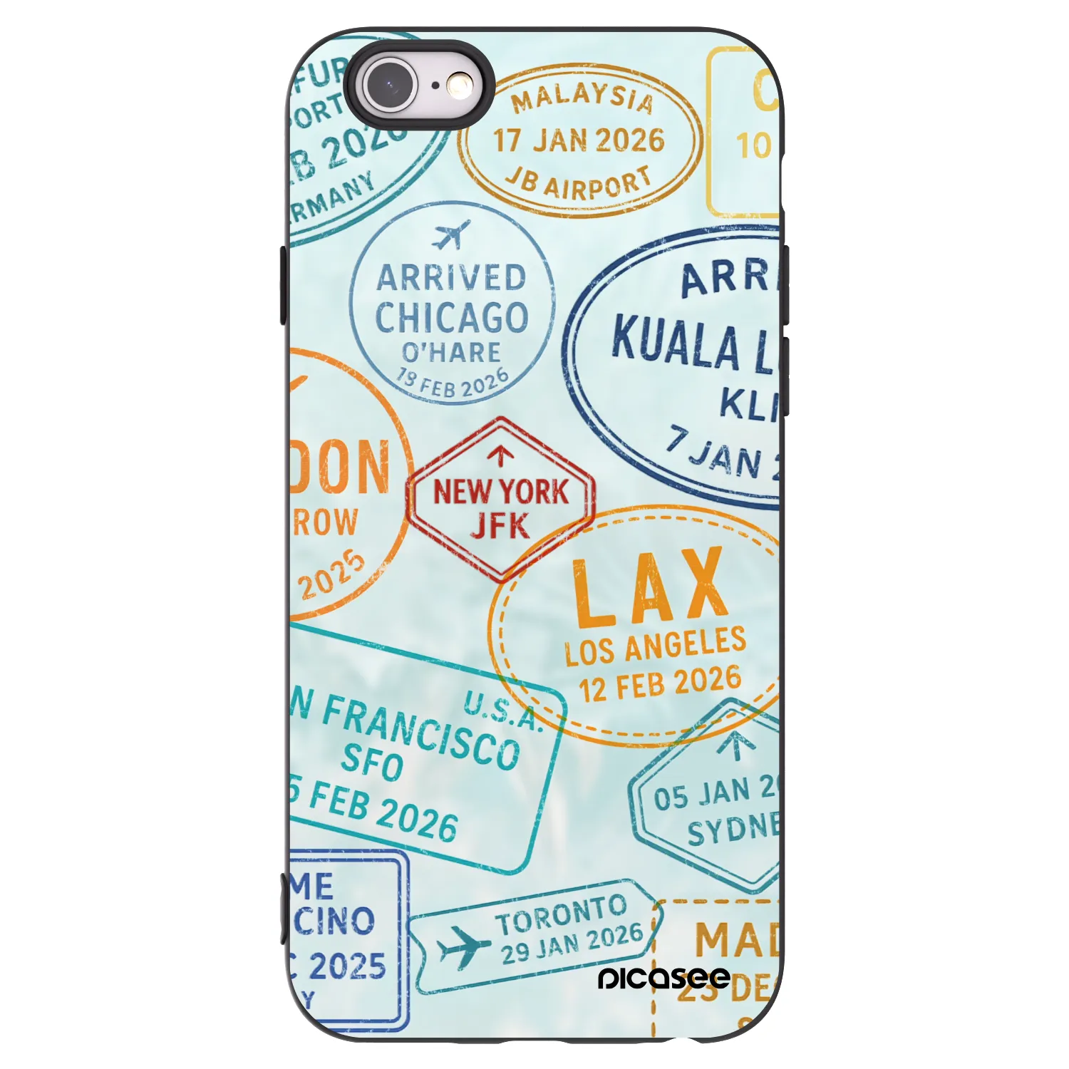 Picasee husă neagră din silicon pentru Apple iPhone 6/6S - PASSPORT EDITION