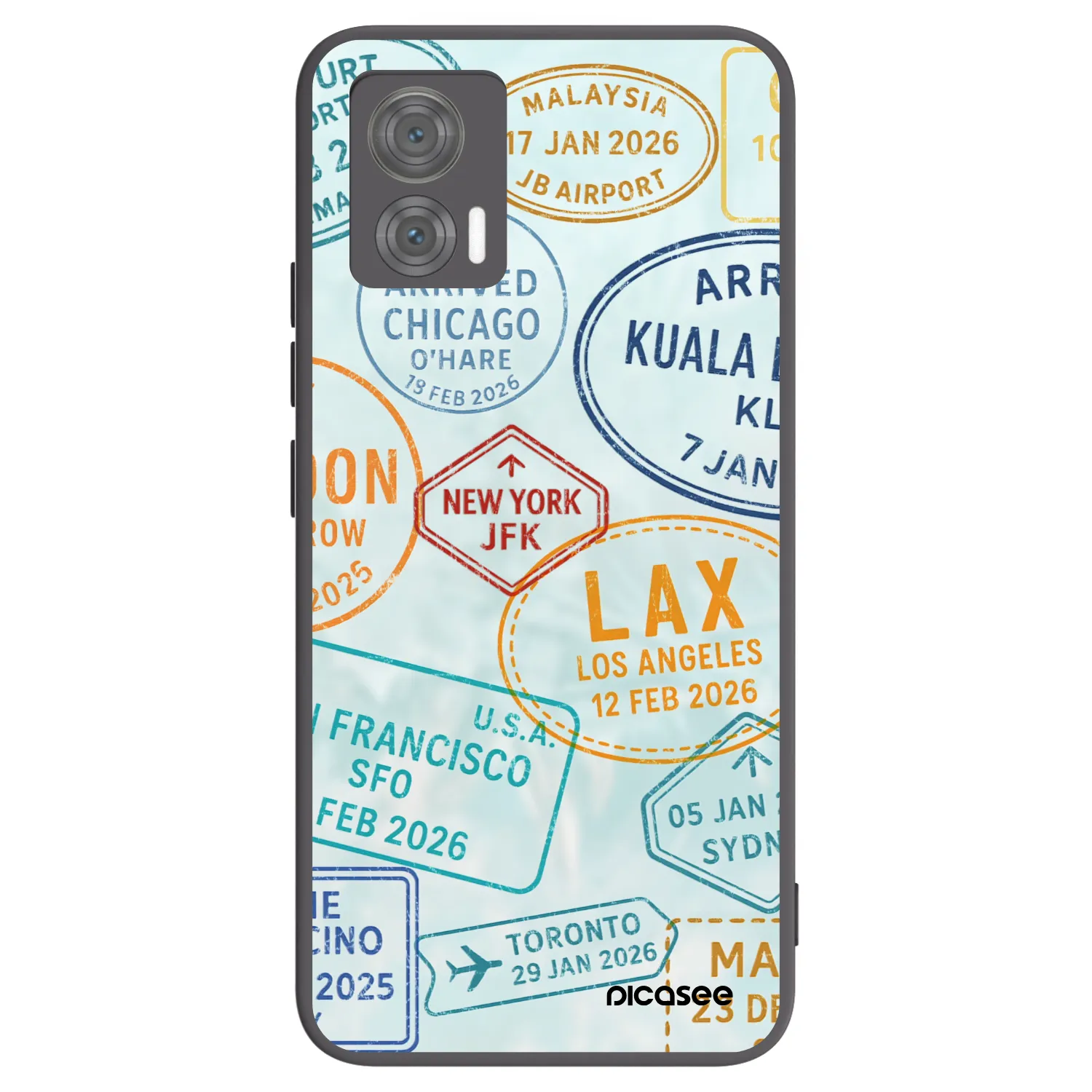 Picasee husă neagră din silicon pentru Motorola Edge 30 Neo - PASSPORT EDITION