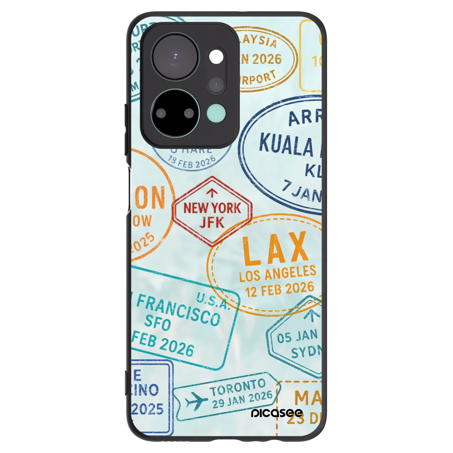 Picasee husă neagră din silicon pentru Honor X7a - PASSPORT EDITION