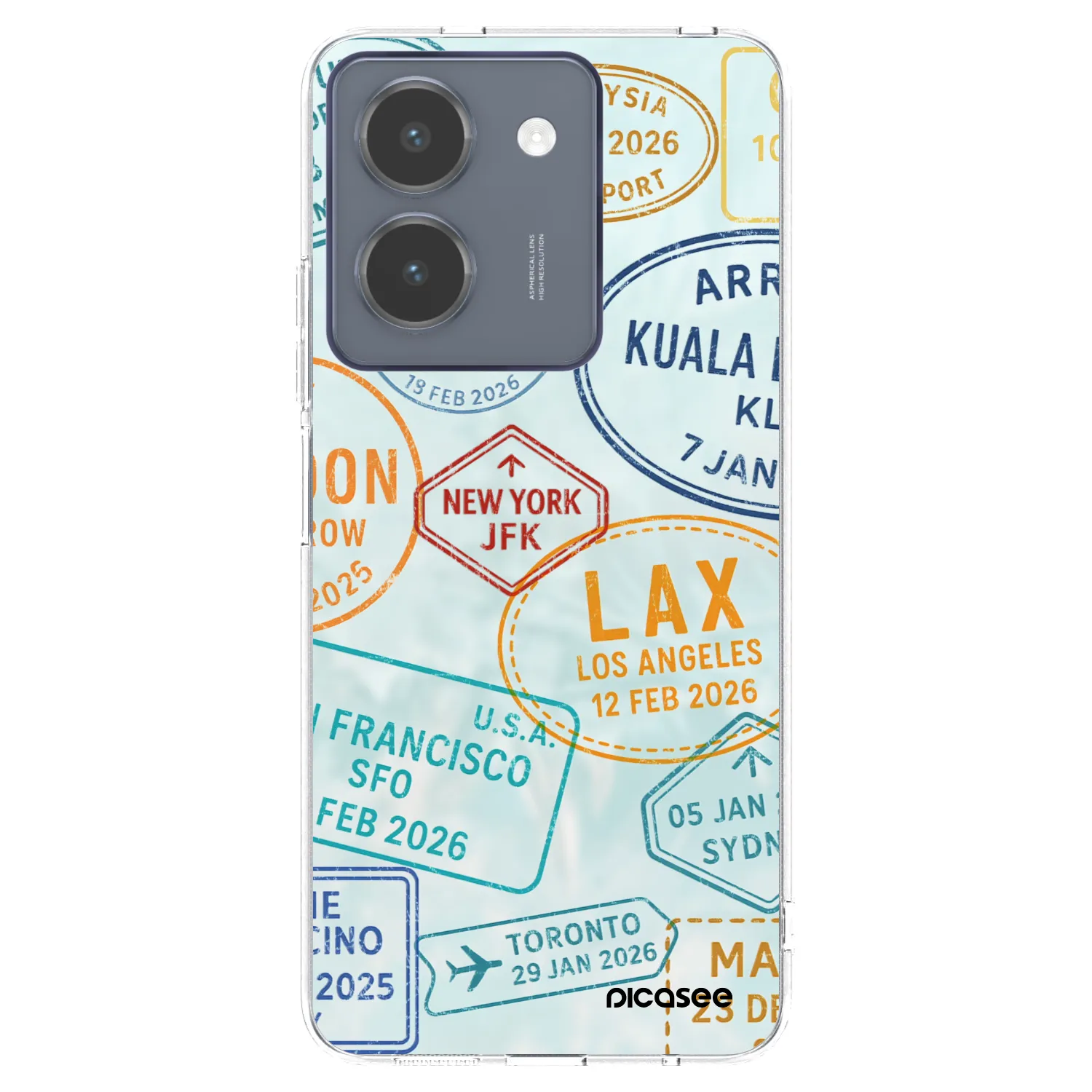 Picasee husă transparentă din silicon pentru Vivo Y36 4G - PASSPORT EDITION