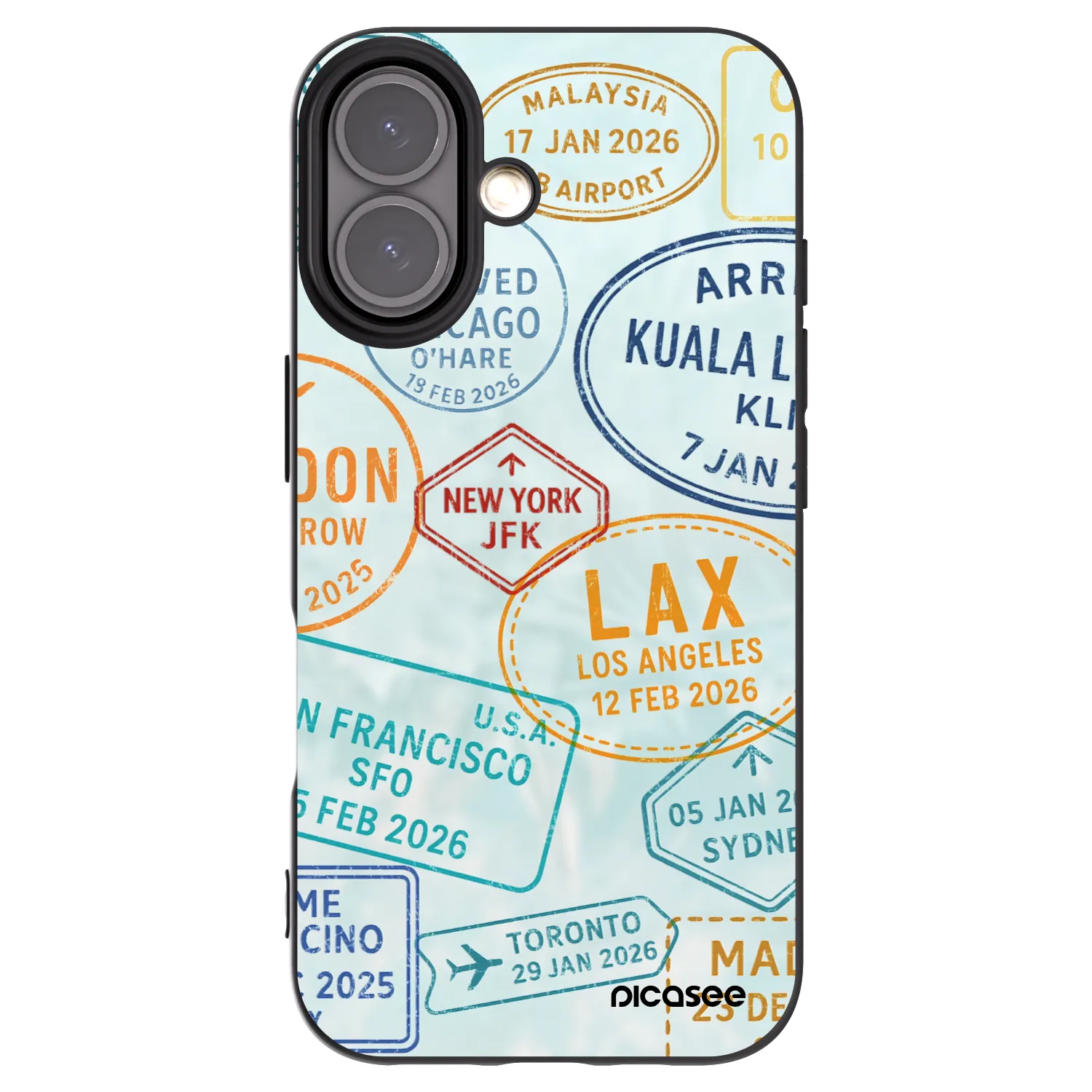 Picasee husă neagră din silicon pentru Apple iPhone 16 - PASSPORT EDITION