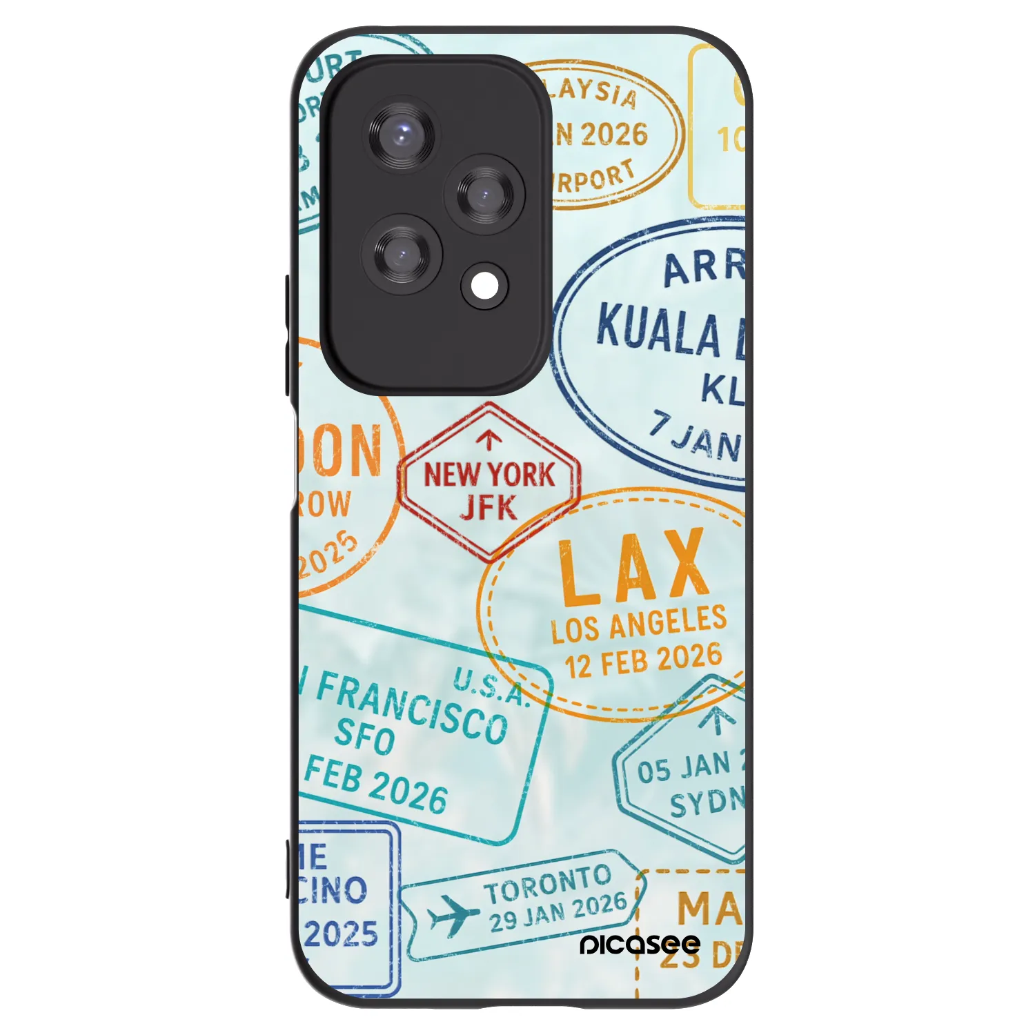 Picasee husă neagră din silicon pentru Honor 200 Lite - PASSPORT EDITION