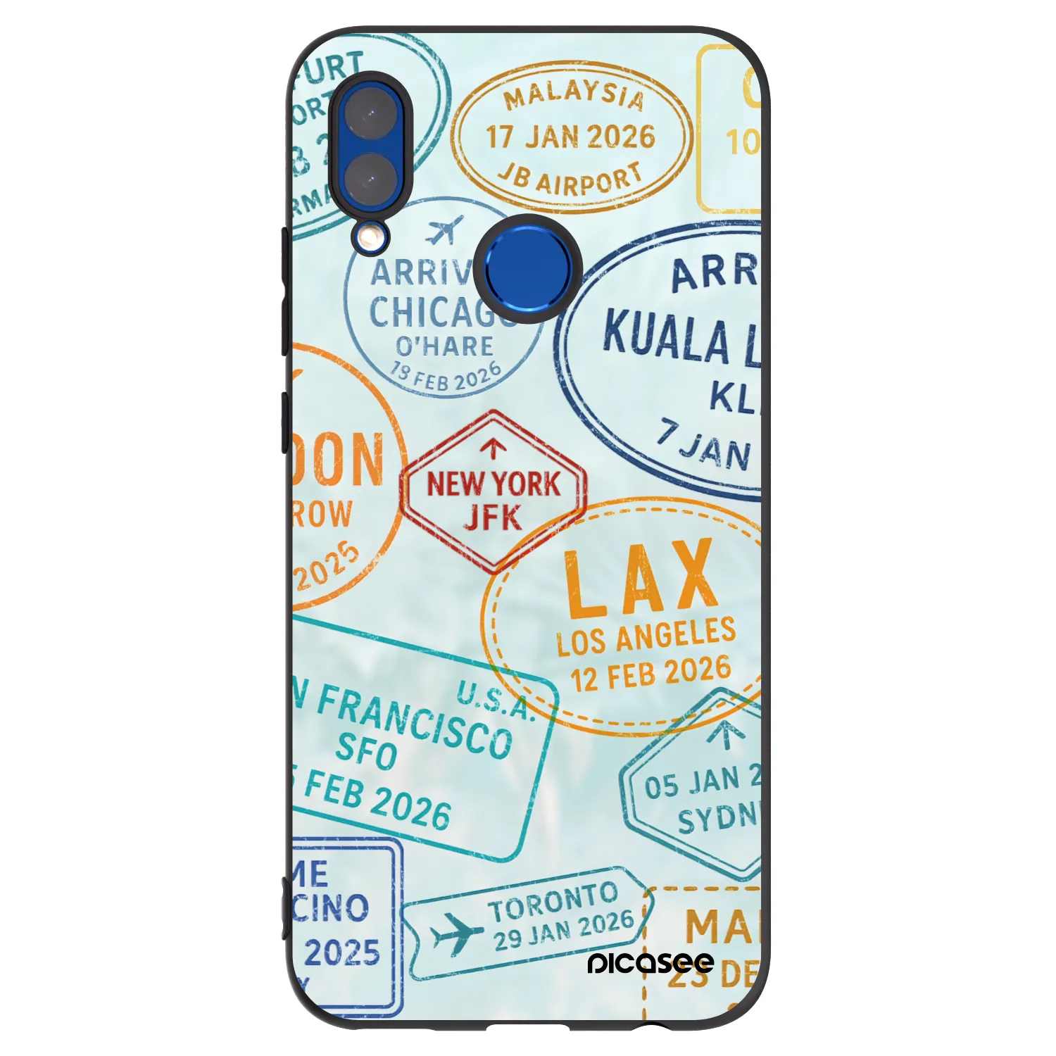 Picasee husă neagră din silicon pentru Honor 10 Lite - PASSPORT EDITION
