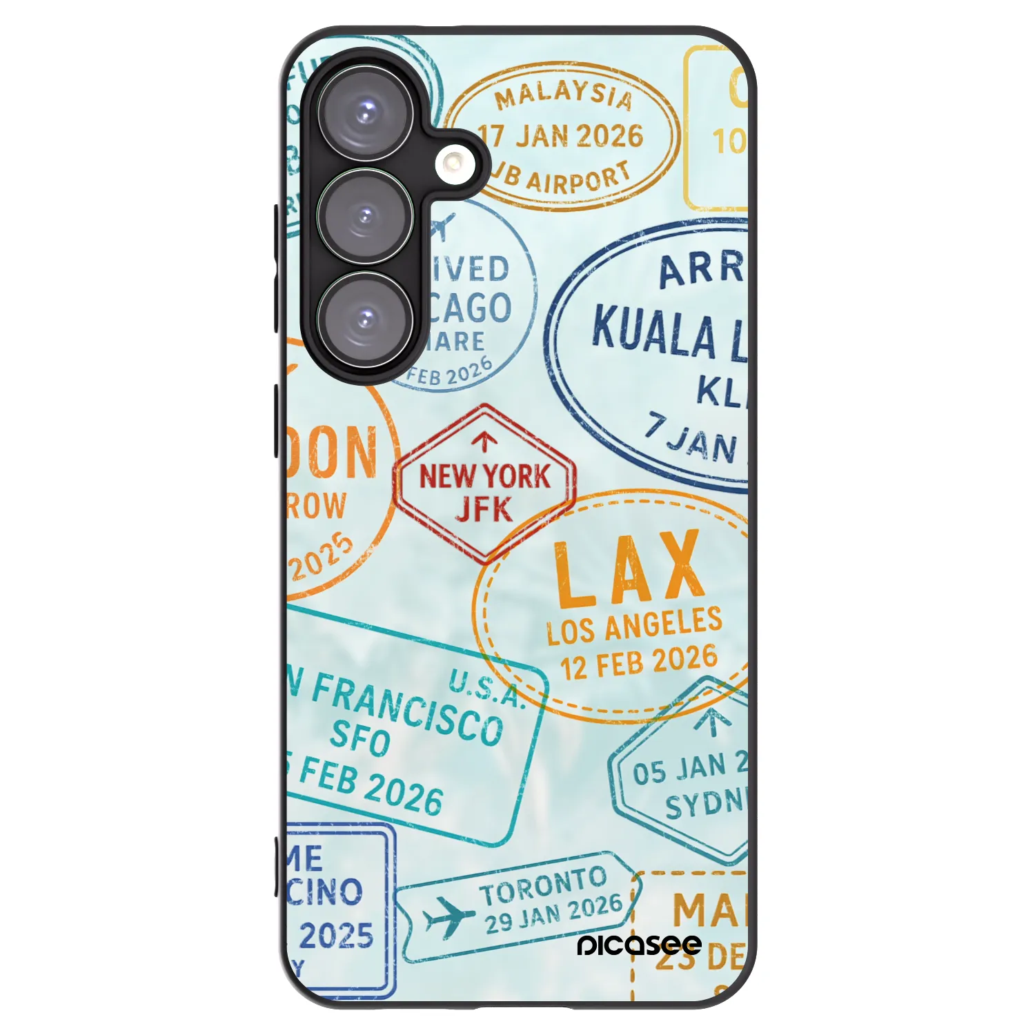 Picasee husă neagră din silicon pentru Samsung Galaxy S25+ 5G - PASSPORT EDITION